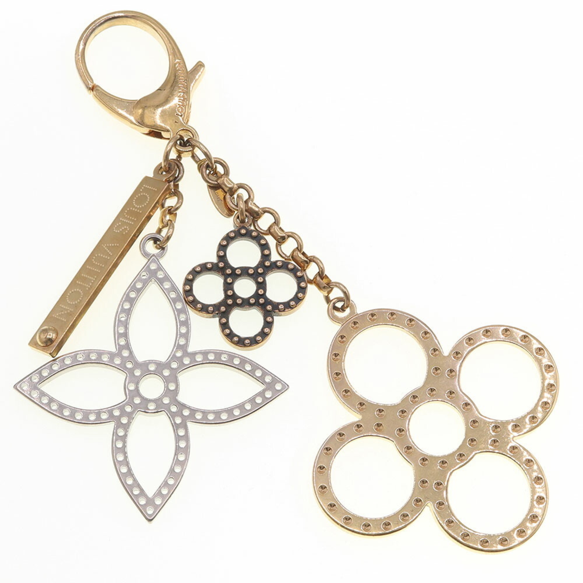 Louis Vuitton Bijoux Sac Tapage Bag Charm M66350 Gold and Silver Metal Keychain for Women
