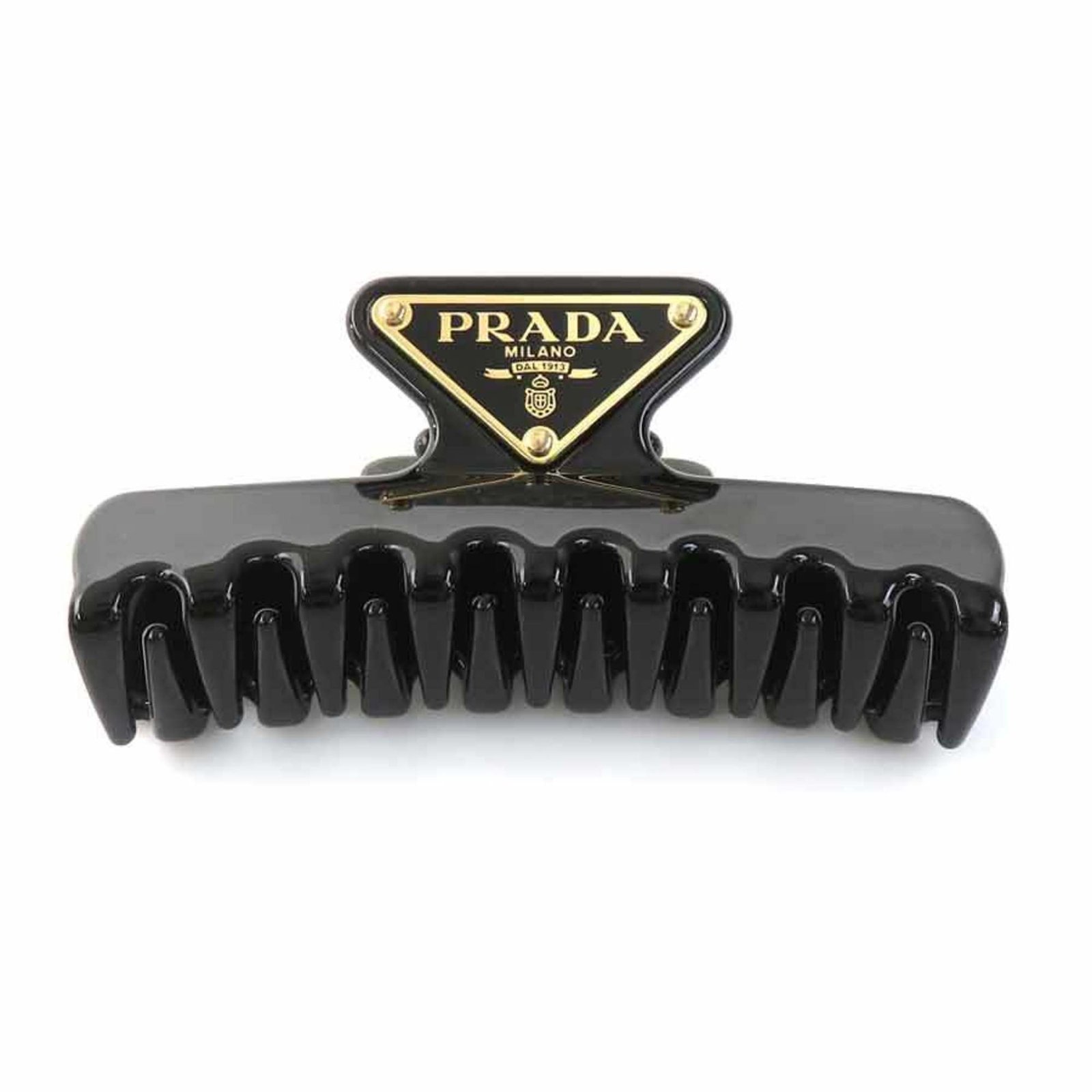 Prada PRADA Hair Clip, Metal, Black, Women’s, H31724i