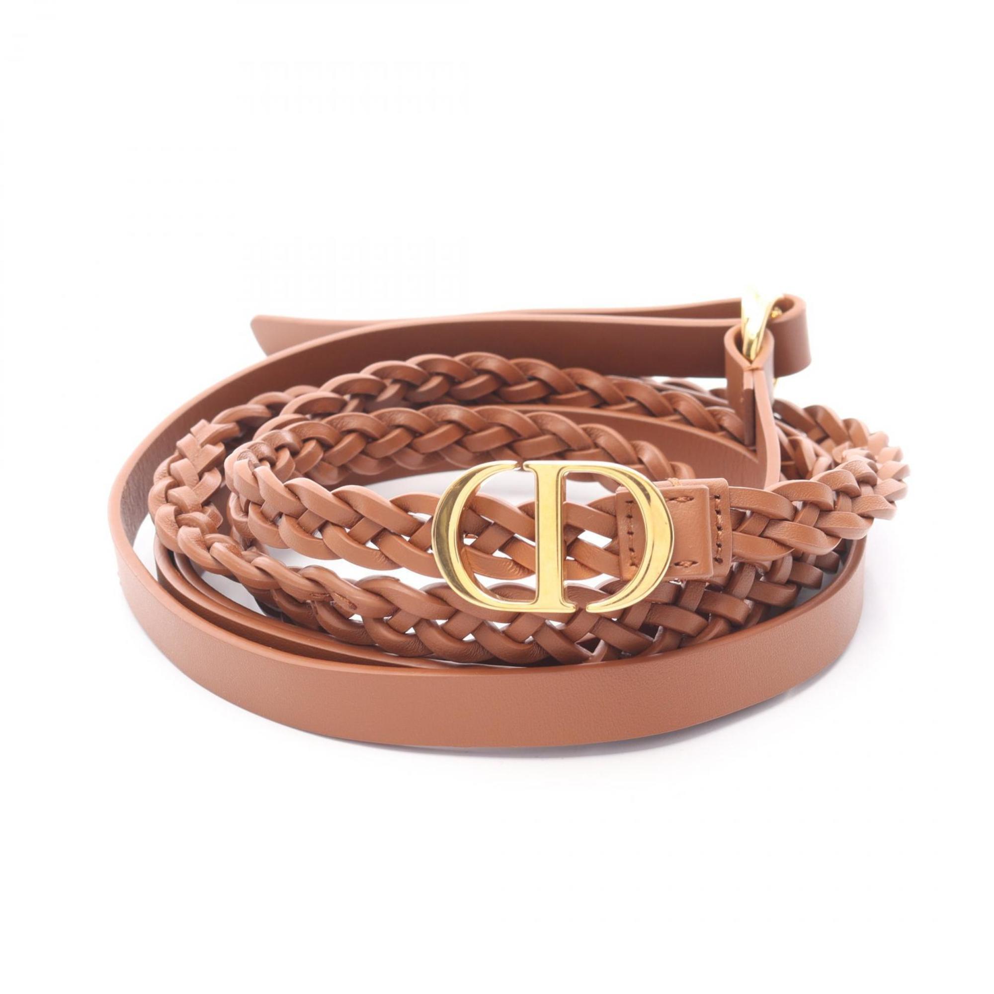 Christian Dior Dior Women’s Brown Leather Double Belt (B0088UBCW44M90)