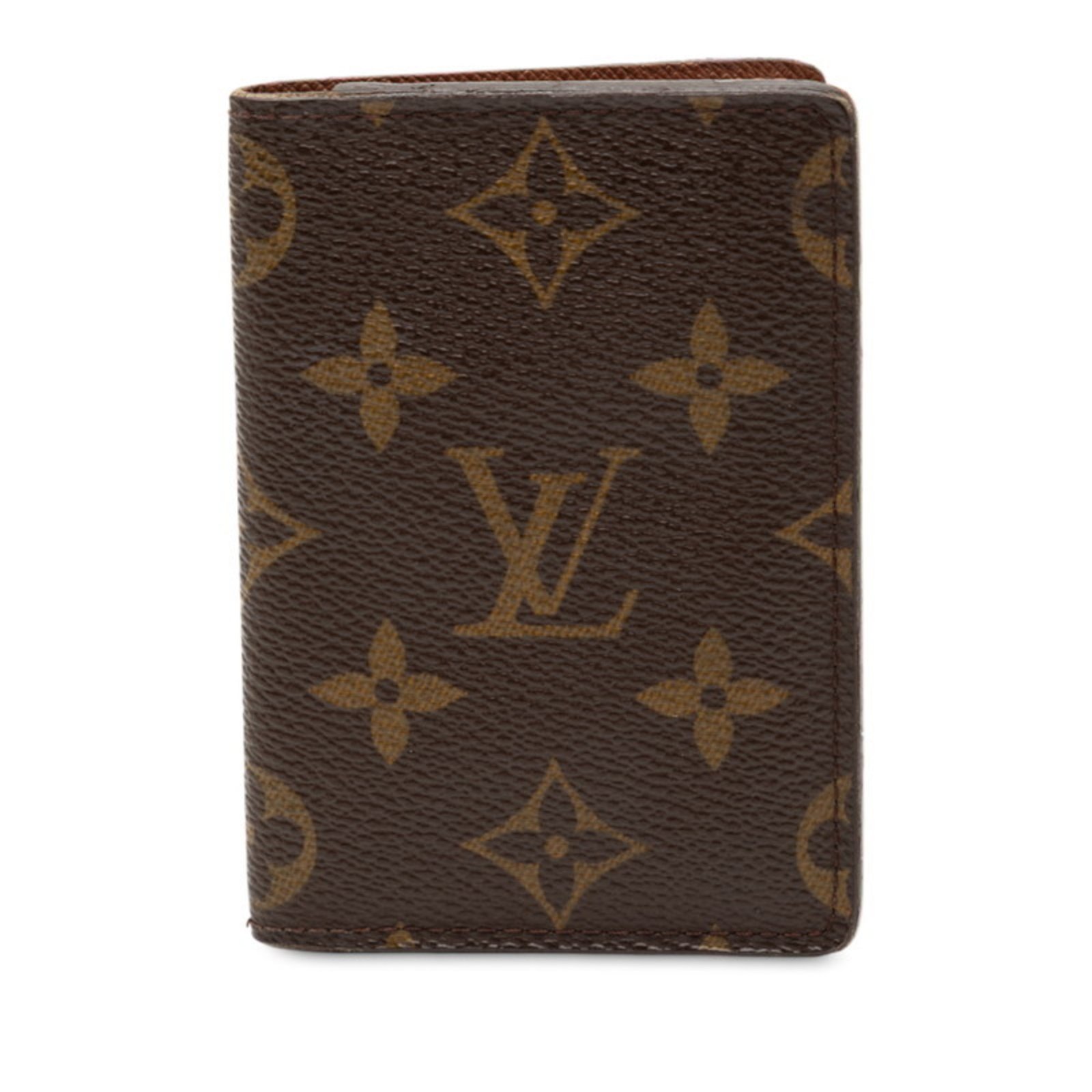 Louis Vuitton Monogram Organizer de Poche Business Card Holder/Card Case, M61732, Brown Leather, Women’s, LOUIS VUITTON