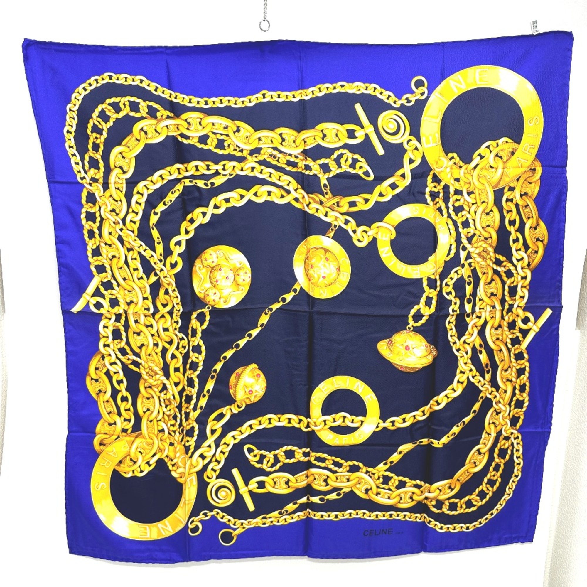 CELINE Large format vintage Scarf purple