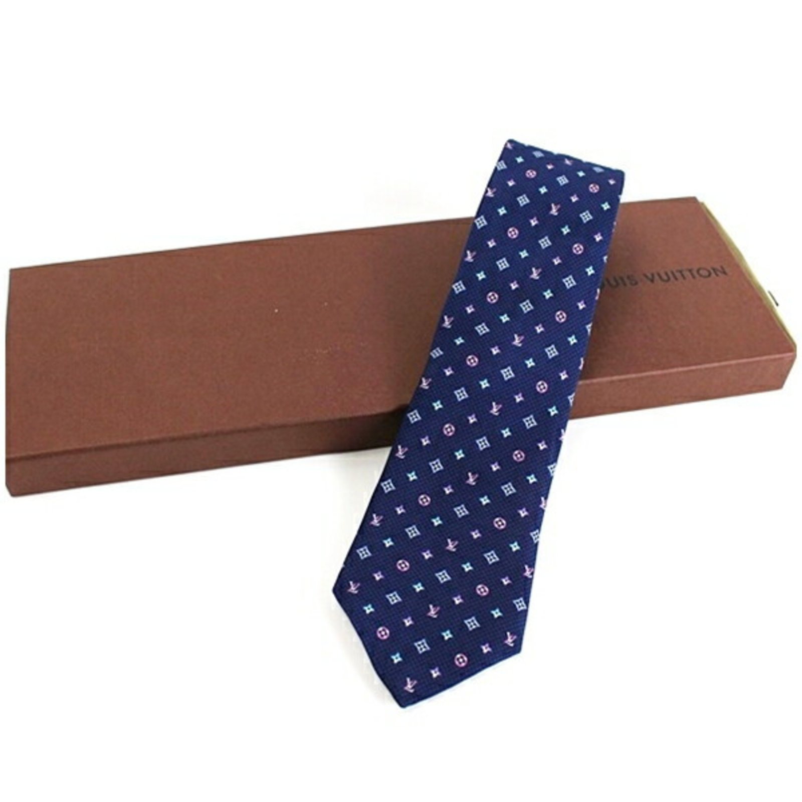 Louis Vuitton Silk Tie Cravate Monogram M76609 LOUIS VUITTON Men’s Slim Fit