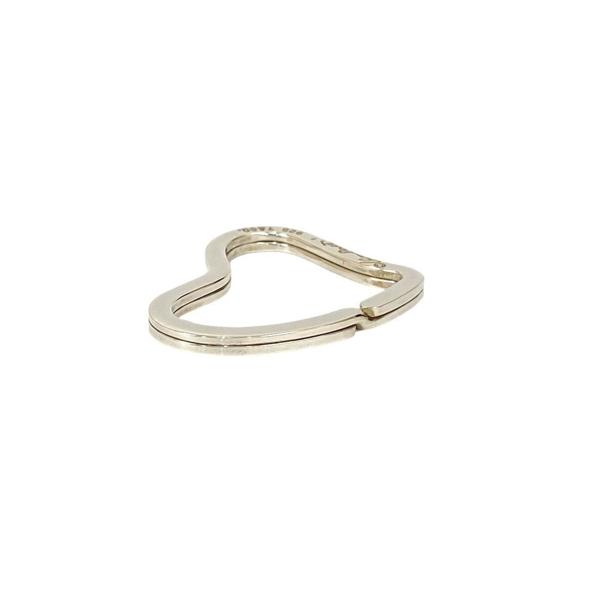 TIFFANY & Co. Tiffany Open Heart Key Ring, 925 Sterling Silver, Keychain, 17889