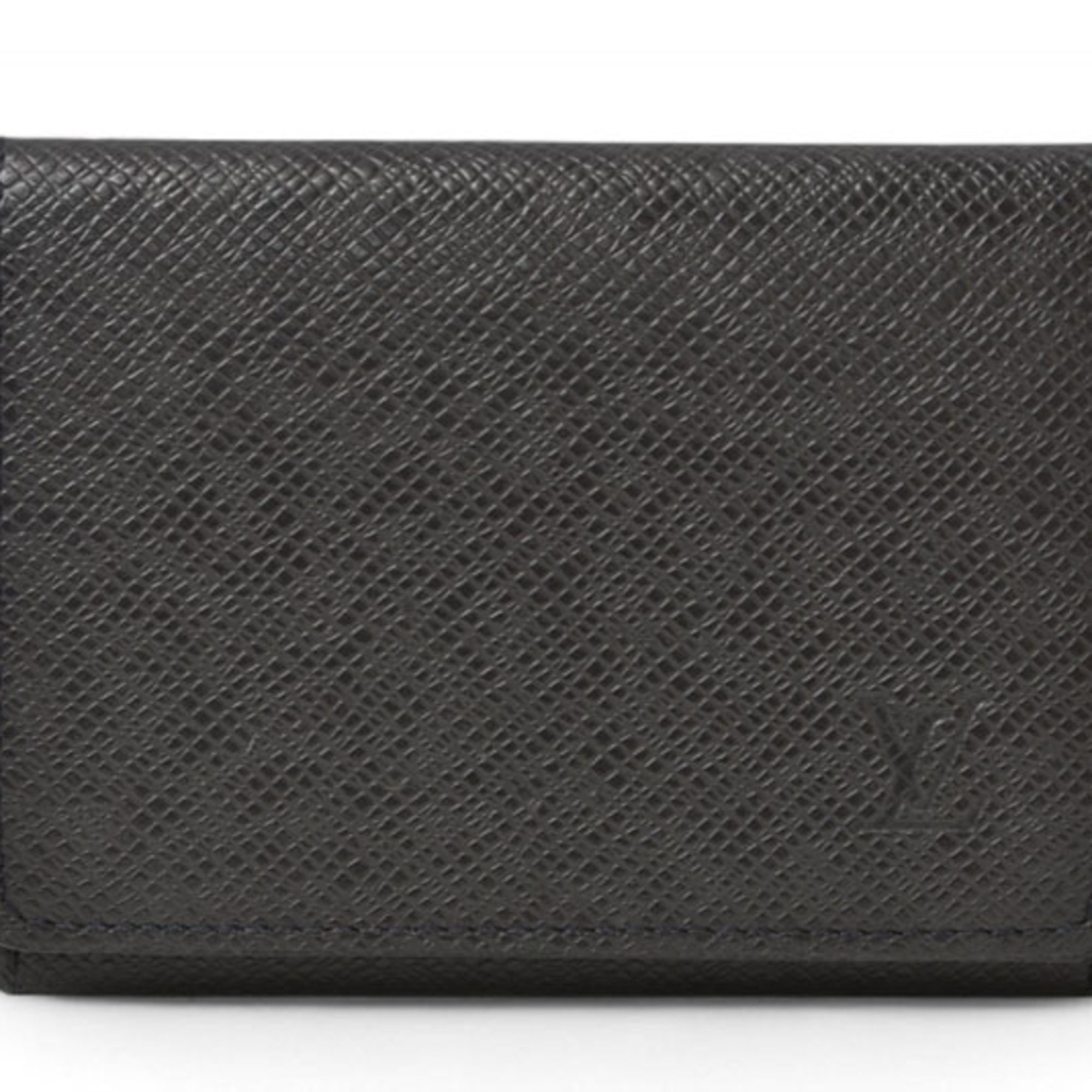 Louis Vuitton Card Case Business Holder LOUIS VUITTON Envelope Carte de Visite M30922 Taiga Ardoise