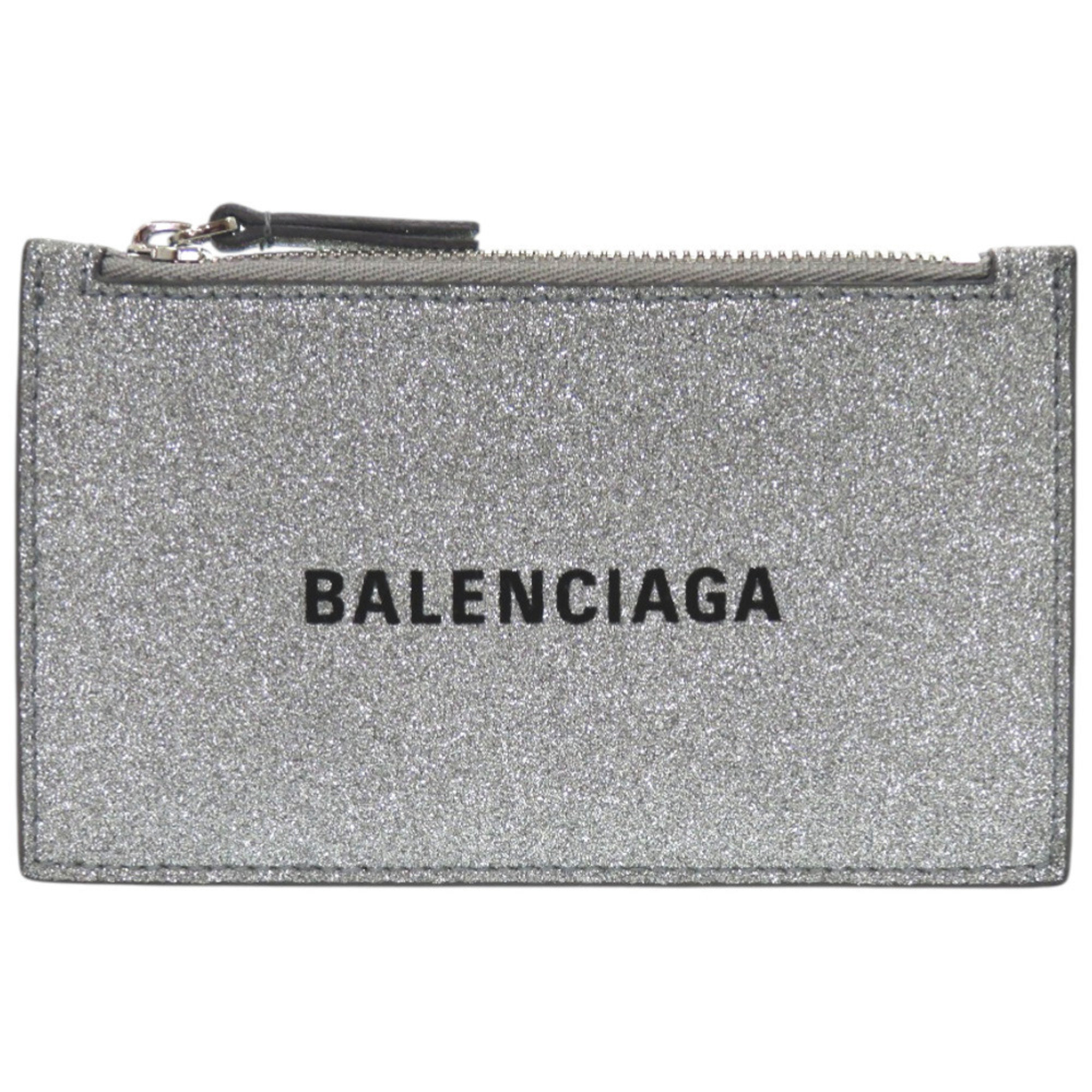 Excellent condition Balenciaga Everyday 551990 leather silver wallet/card case, coin purse, wallet 0017 BALENCIAGA