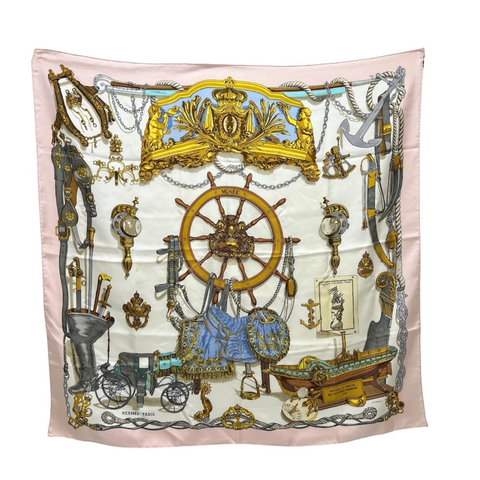 HERMES MUSEE CarrÃ© 90 Silk Scarf for Women, Pink