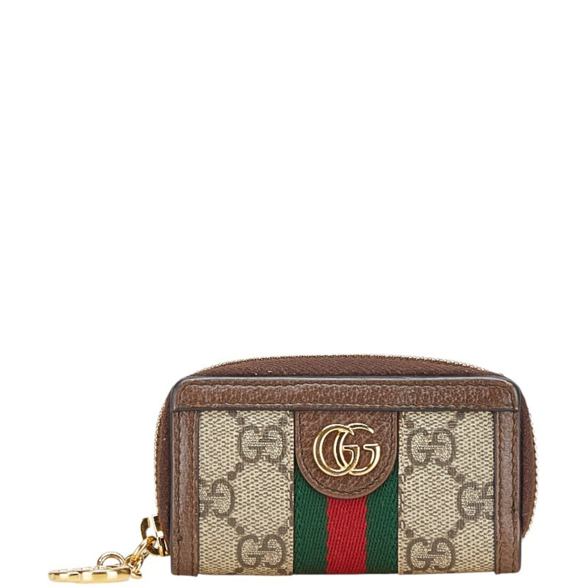 Gucci GG Supreme Offdia Key Case 523157 Beige Multicolor PVC Leather Women’s GUCCI