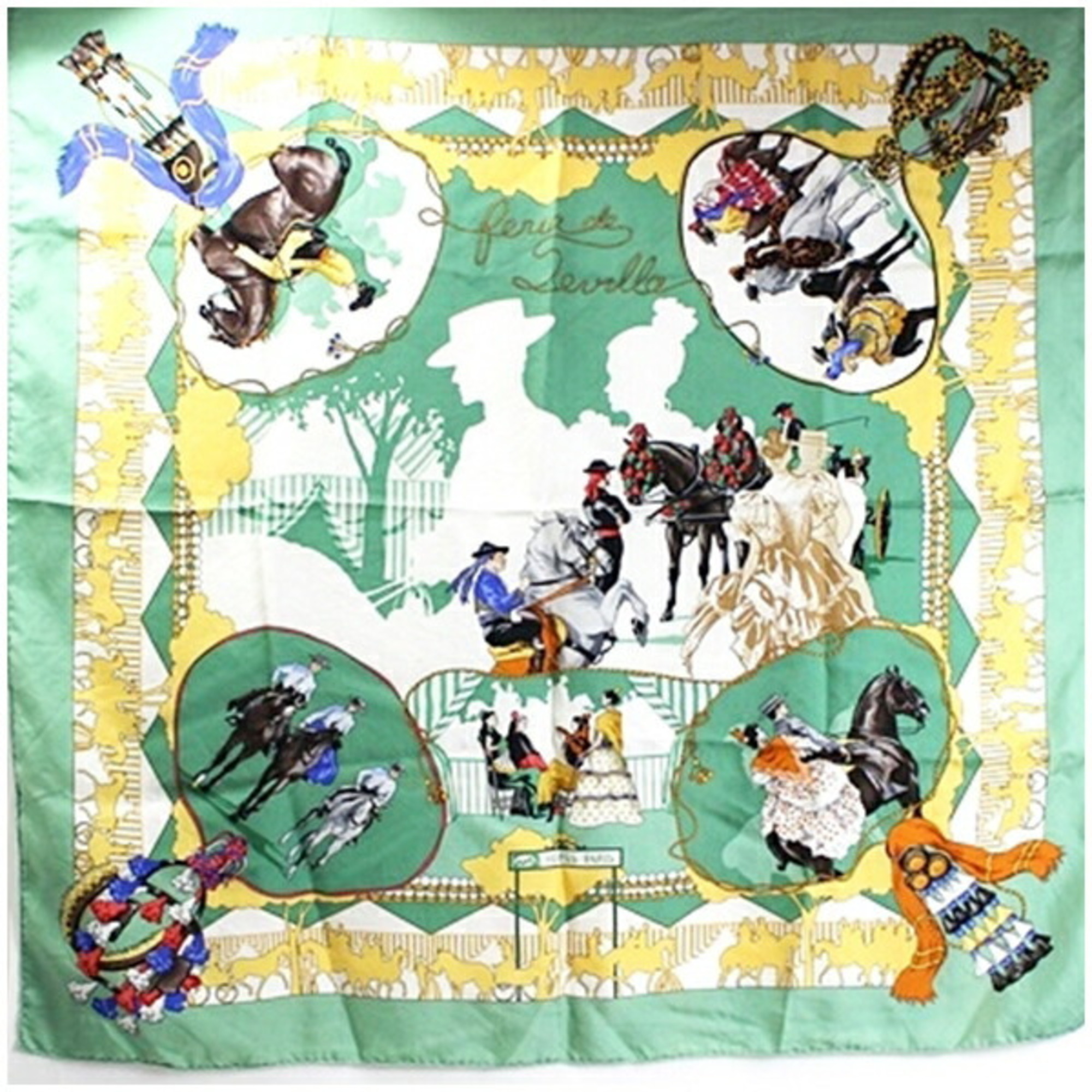 Hermes Silk Scarf Muffler Carre 90 Letra de Sevilla Holidays in Seville HERMES Women’s