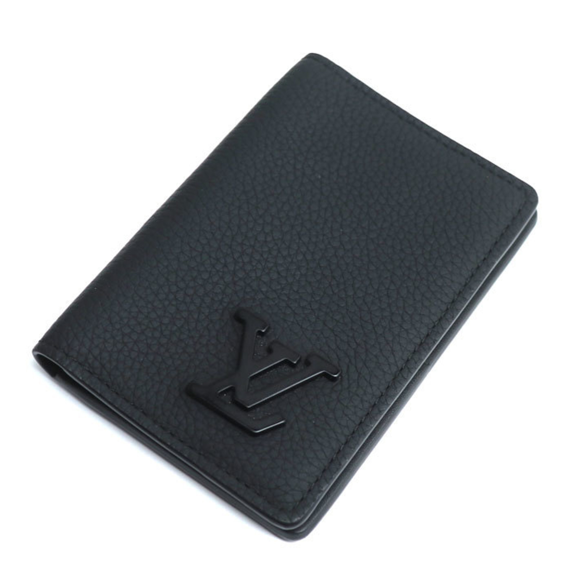 LOUIS VUITTON Louis Vuitton Organizer de Poche Card Case LV Aerogram Black M69979 Men’s