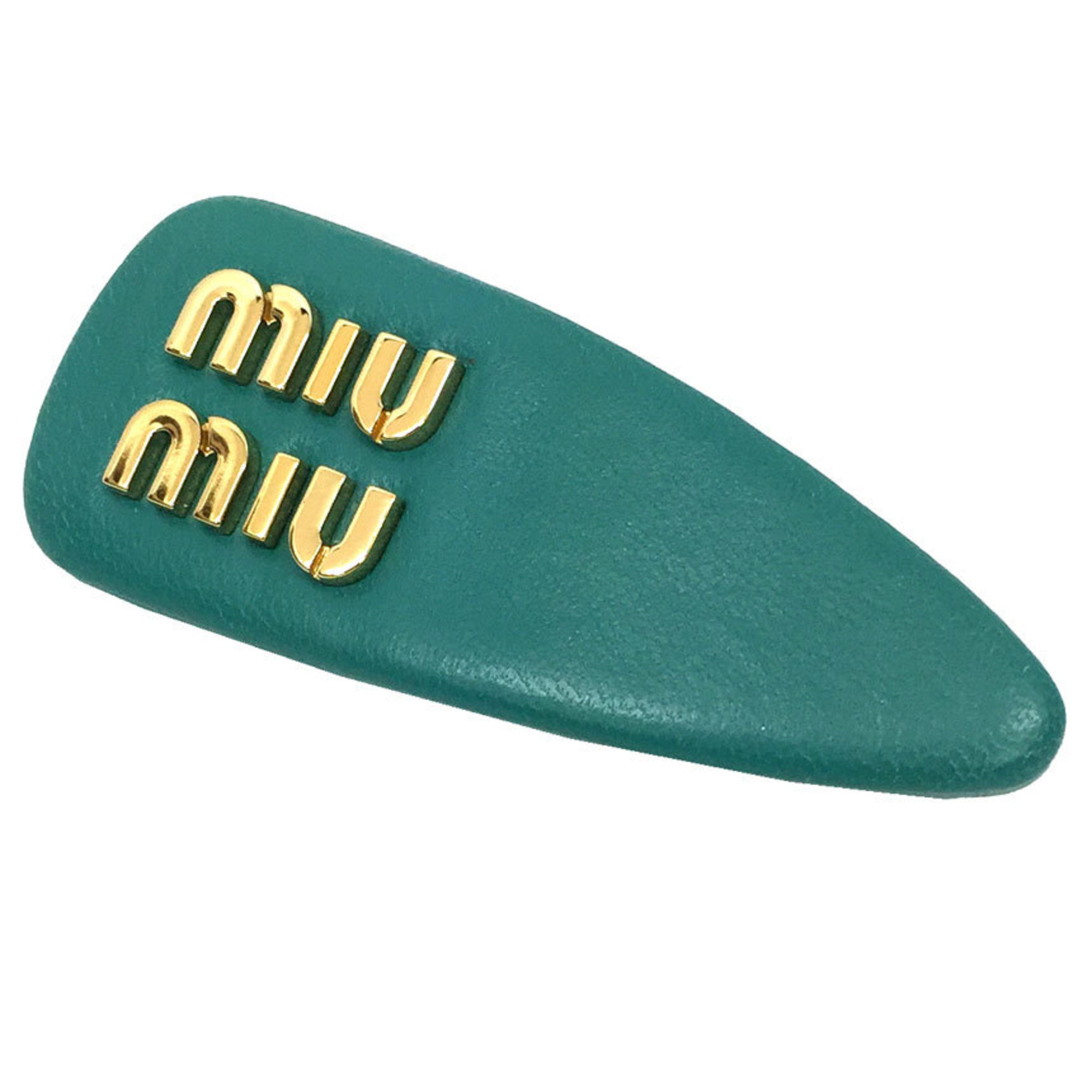 Miu MIU Barrette Hair Clip Green Women’s