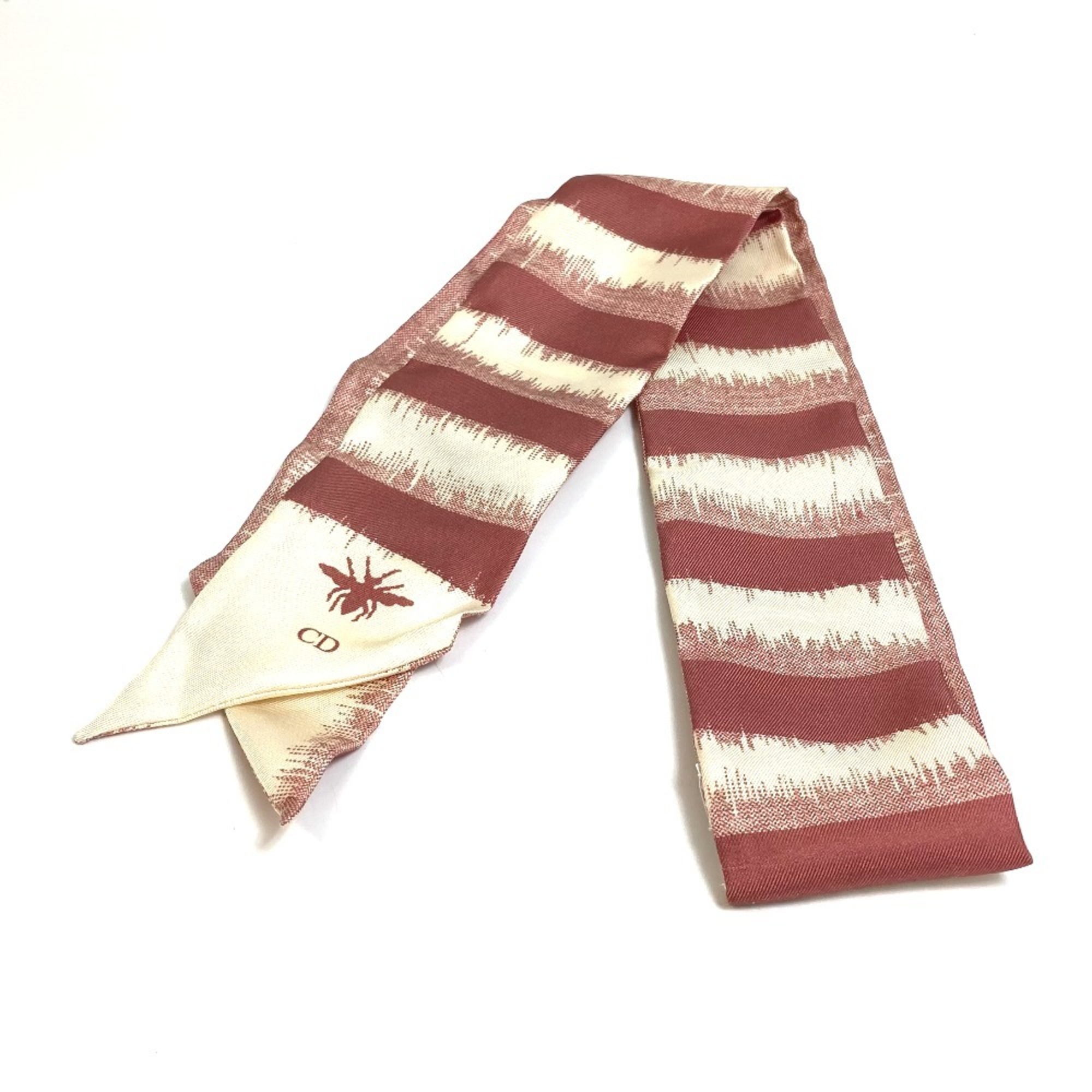 Christian Dior Dior Mitza Scarf Silk Women’s Beige x Dusty Pink