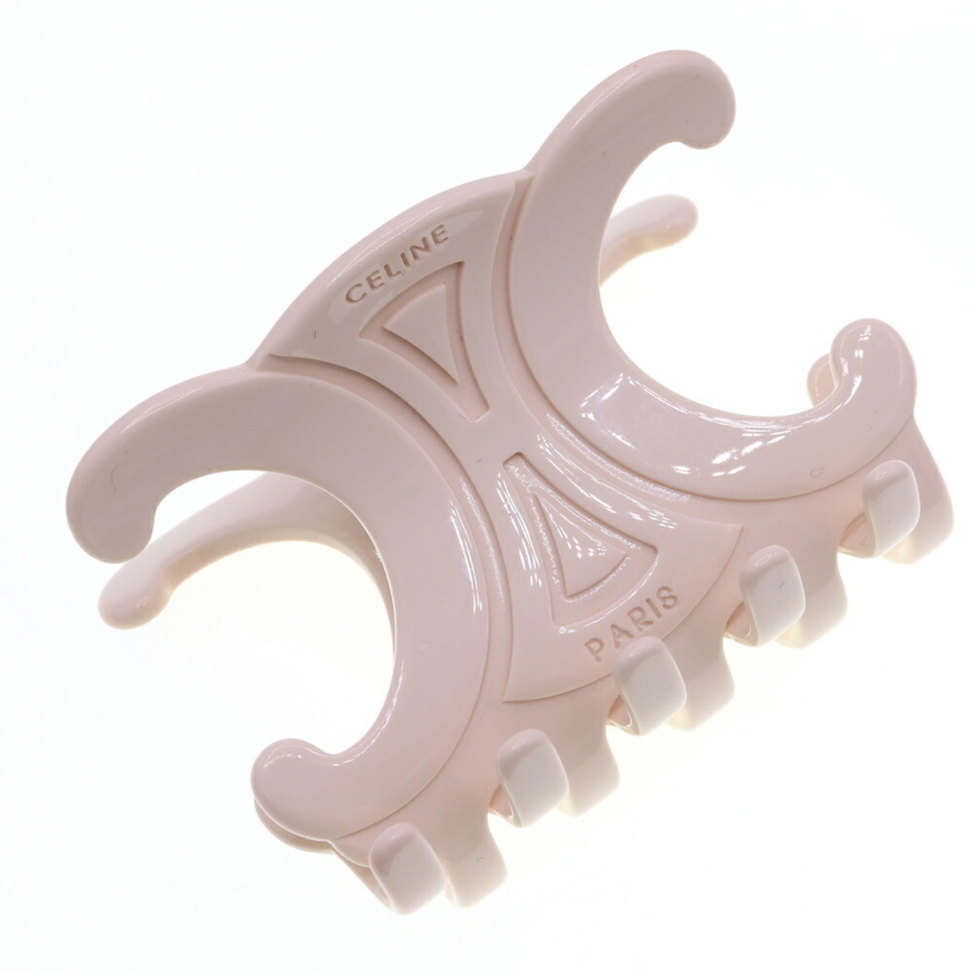 Celine Triomphe Large Hair Clip (46Y856IAS.01AV) in Ivory Acetate for Women