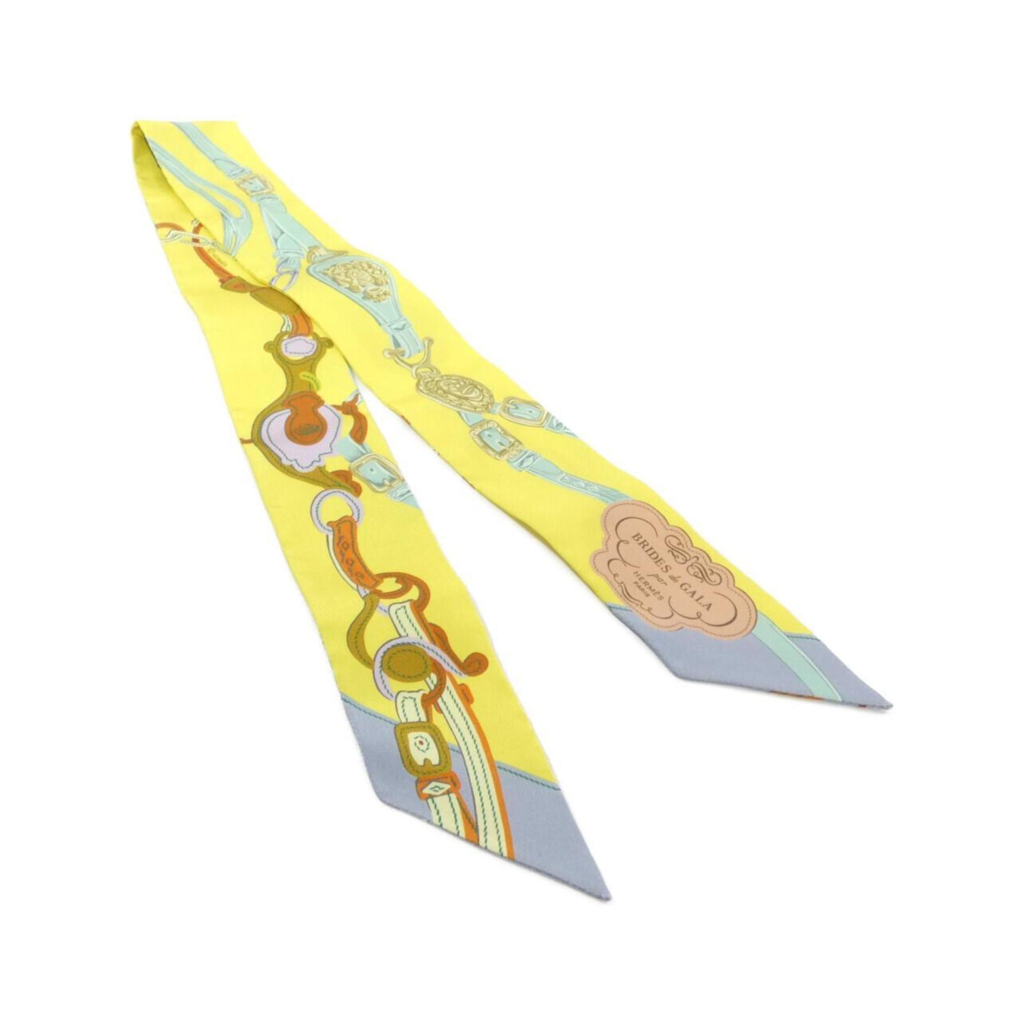 Hermes HermÃ¨s BRIDES DE GALA APPLIQUE Twilly Scarf 063940S