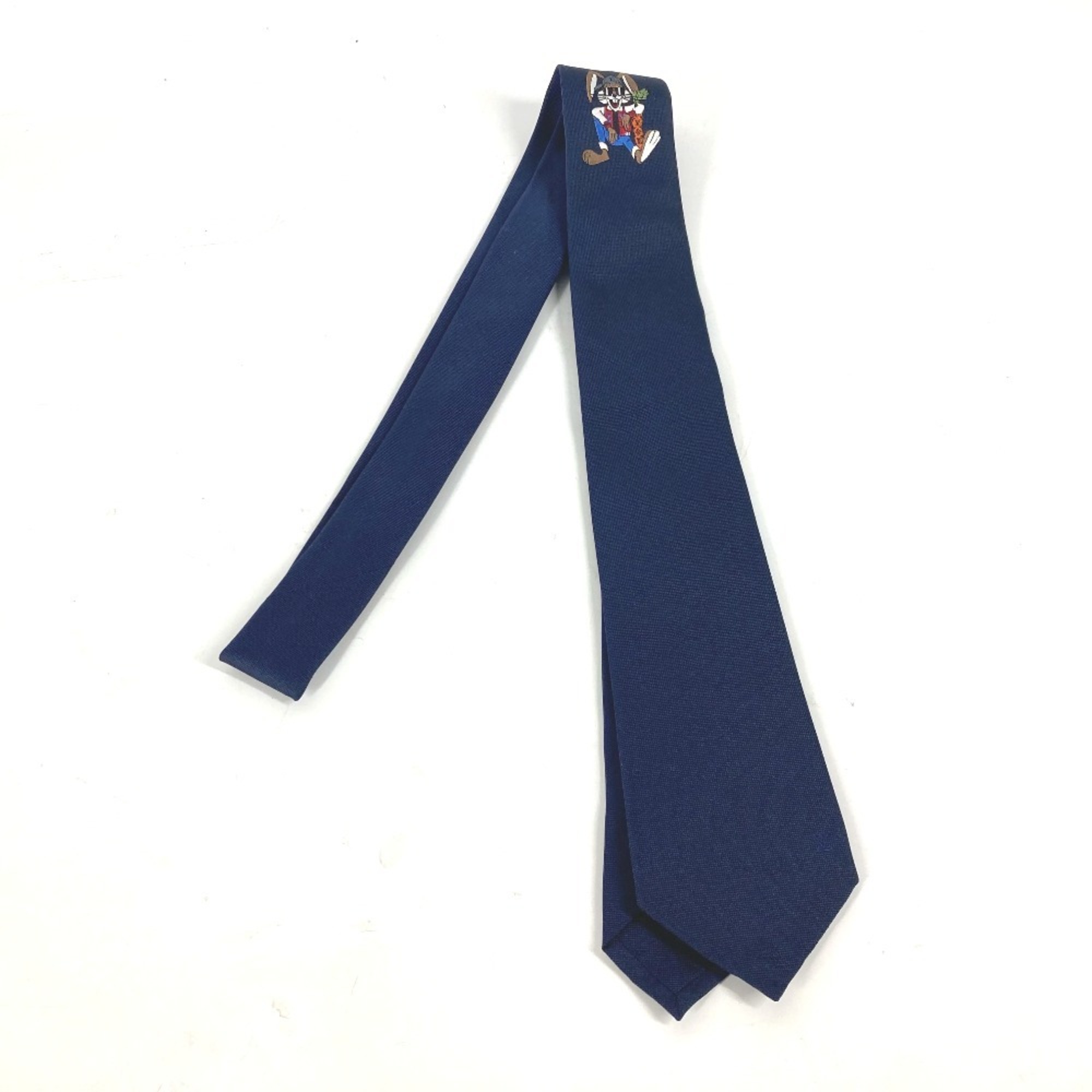 LOUIS VUITTON M78032 Rabbit Animal Cravat LV Necktie Silk Men’s Navy