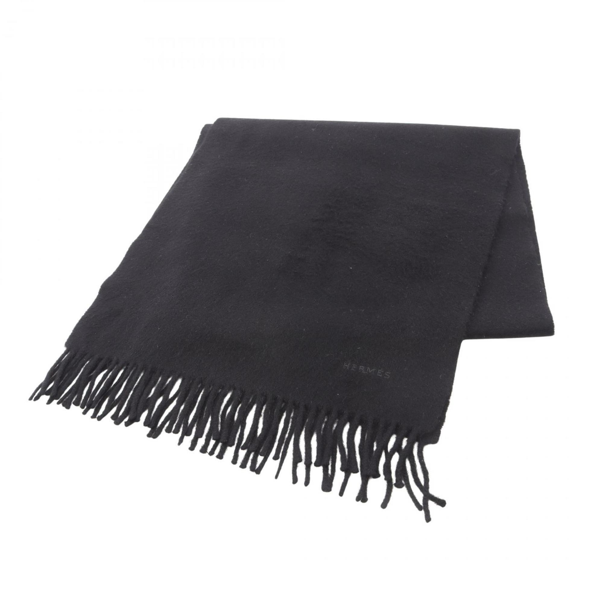 Hermes HERMES scarf clothing cashmere men’s women’s black