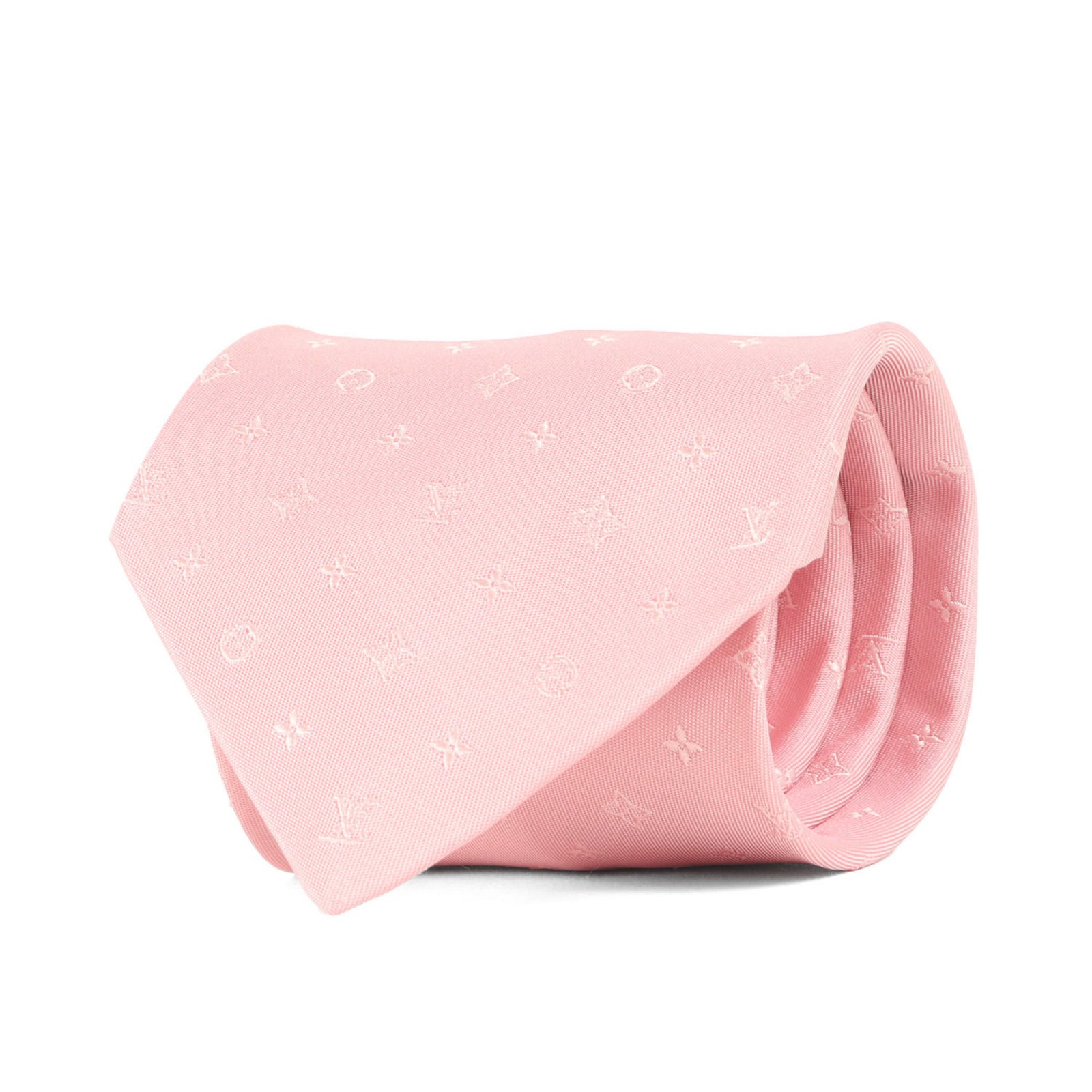 LOUIS VUITTON Monogram Silk Cravate Tie M77081 Pink Men’s K4613