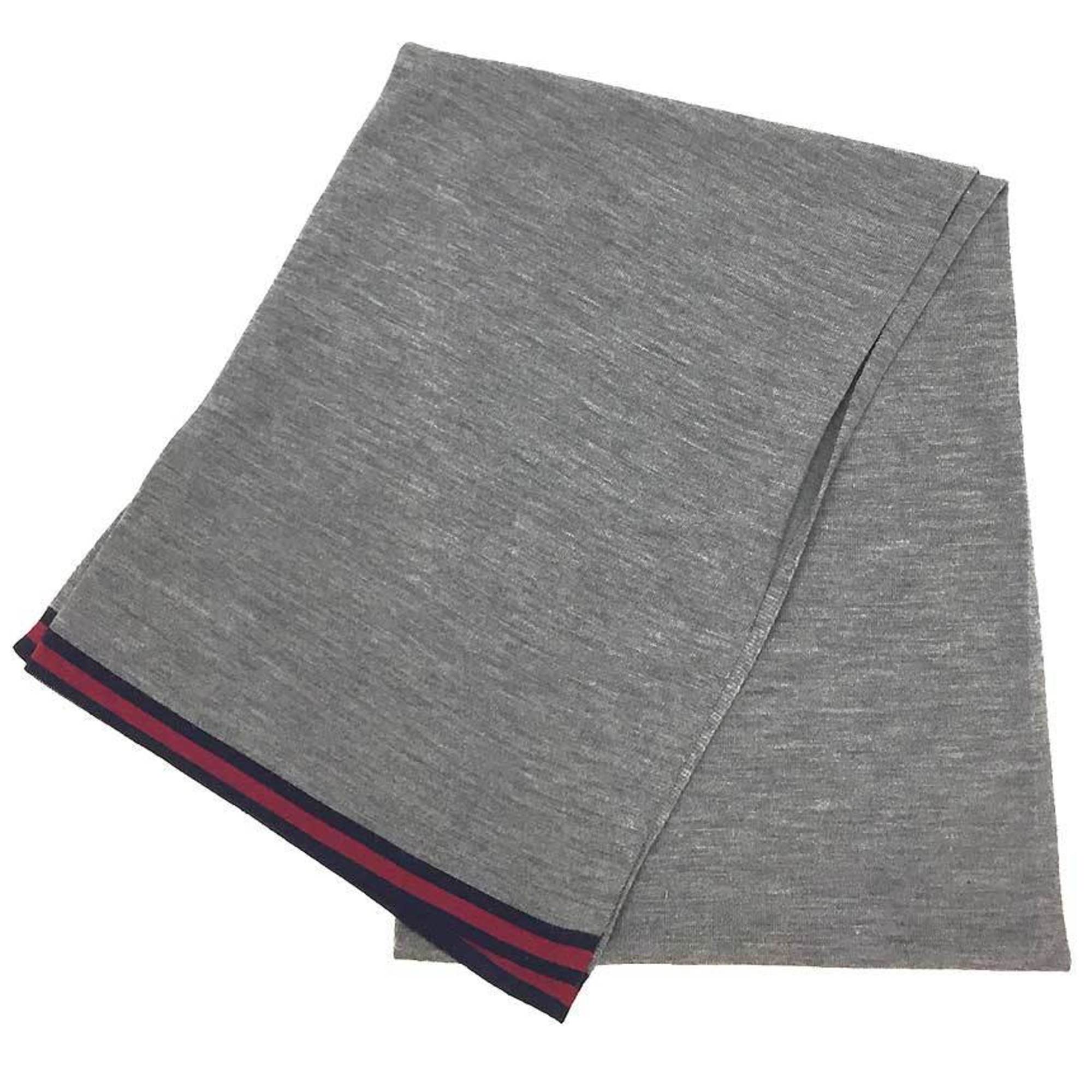 GUCCI Gucci scarf wool grey men’s women’s unisex