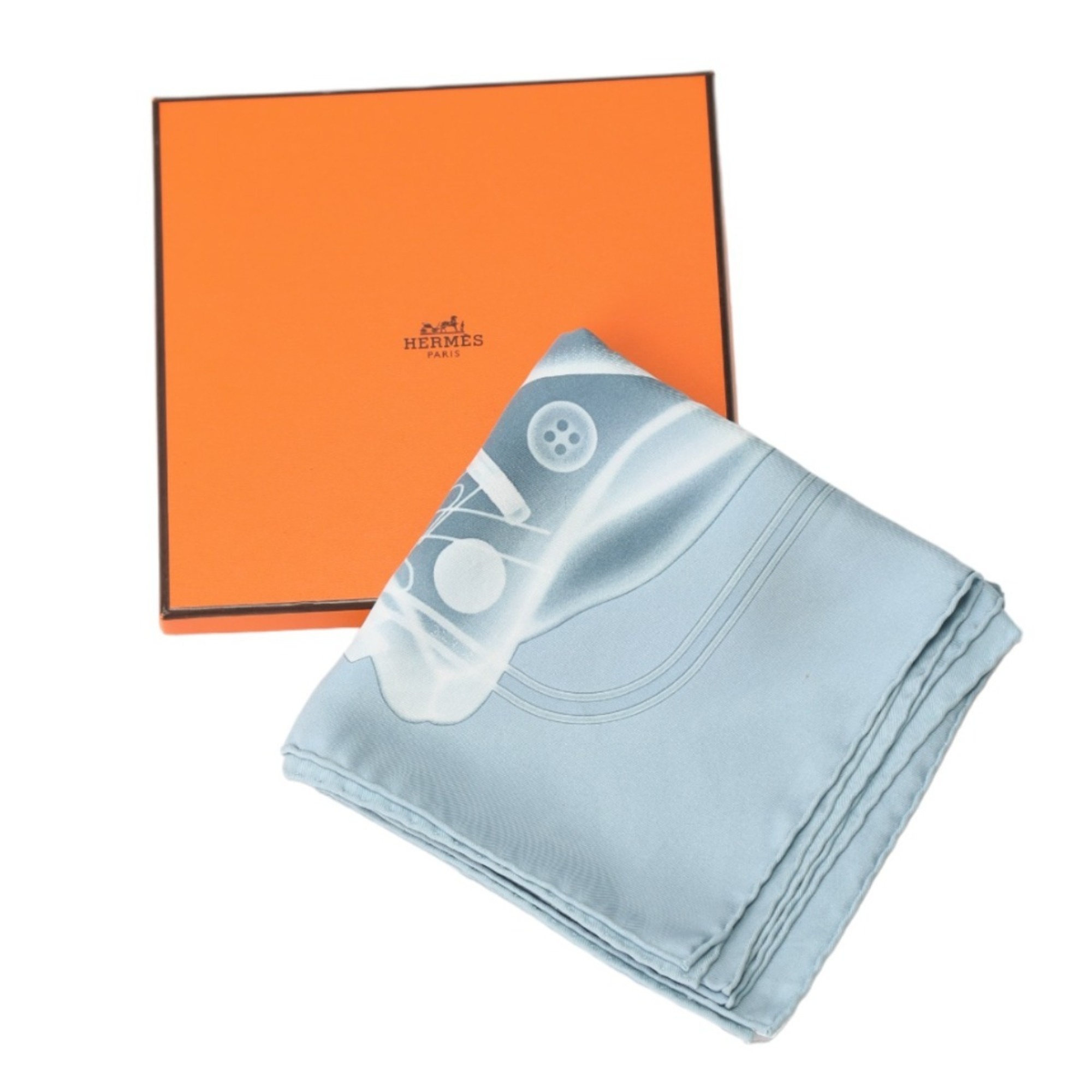HERMES Scarf Hermes Blue Gray