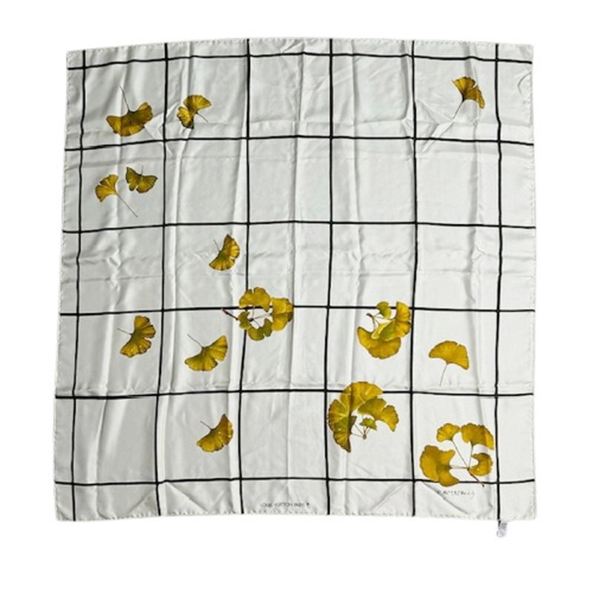 LOUIS VUITTON Louis Vuitton Scarf Leaf Ginkgo Women’s Accessory Silk White Kaizuka Store