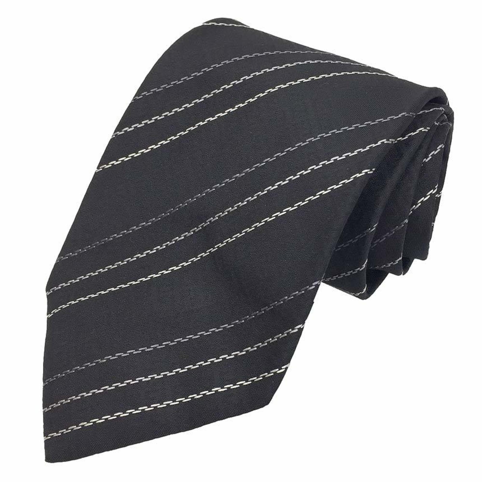 FENDI tie striped silk black men’s