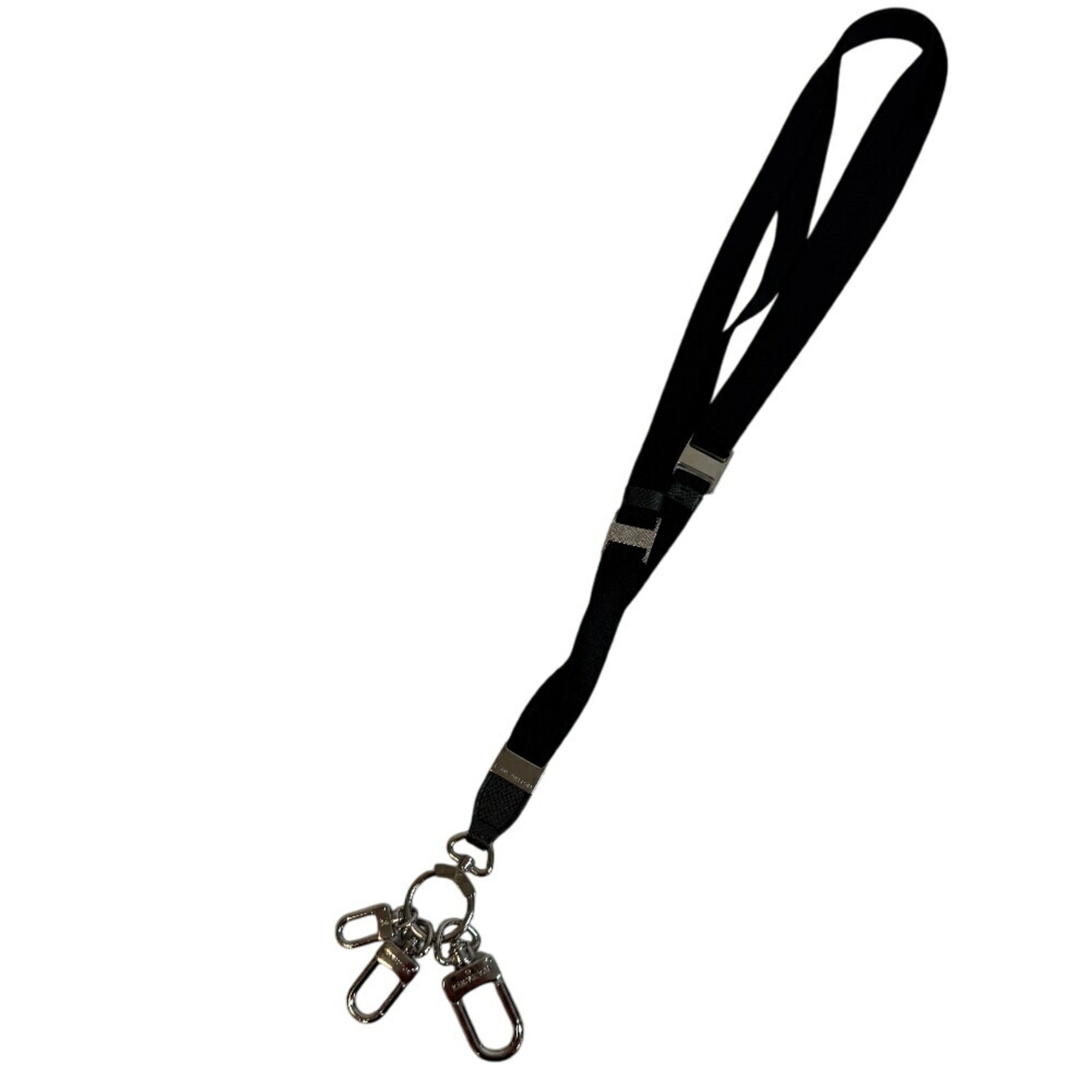 LOUIS VUITTON M66127 Collier Porte ClÃ© Glacier Neck Strap Taiga Black Men’s