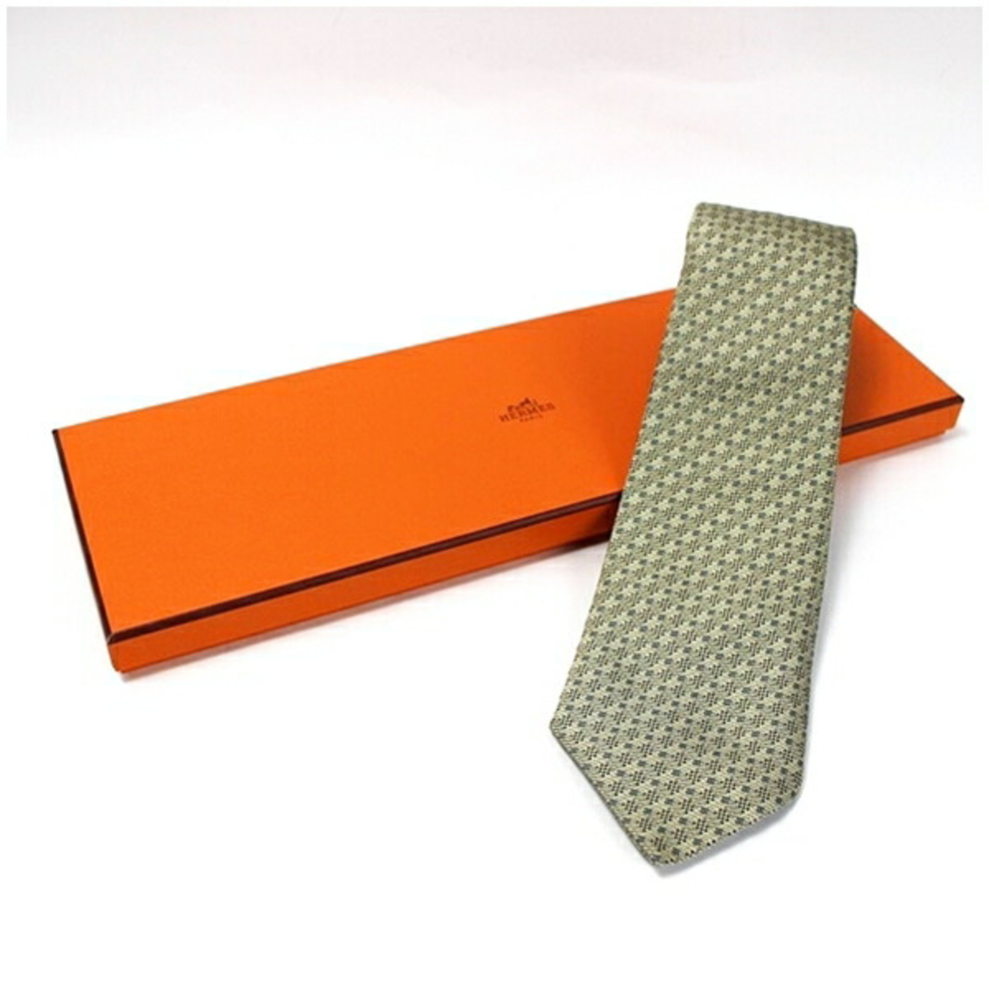 Hermes Silk Tie, Unused, Hermes, Men’s