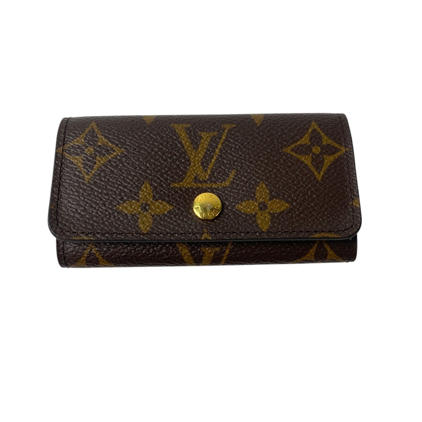 Louis Vuitton Multicle 4 Monogram 4-Ring Key Case, IC Card Holder for Men and Women