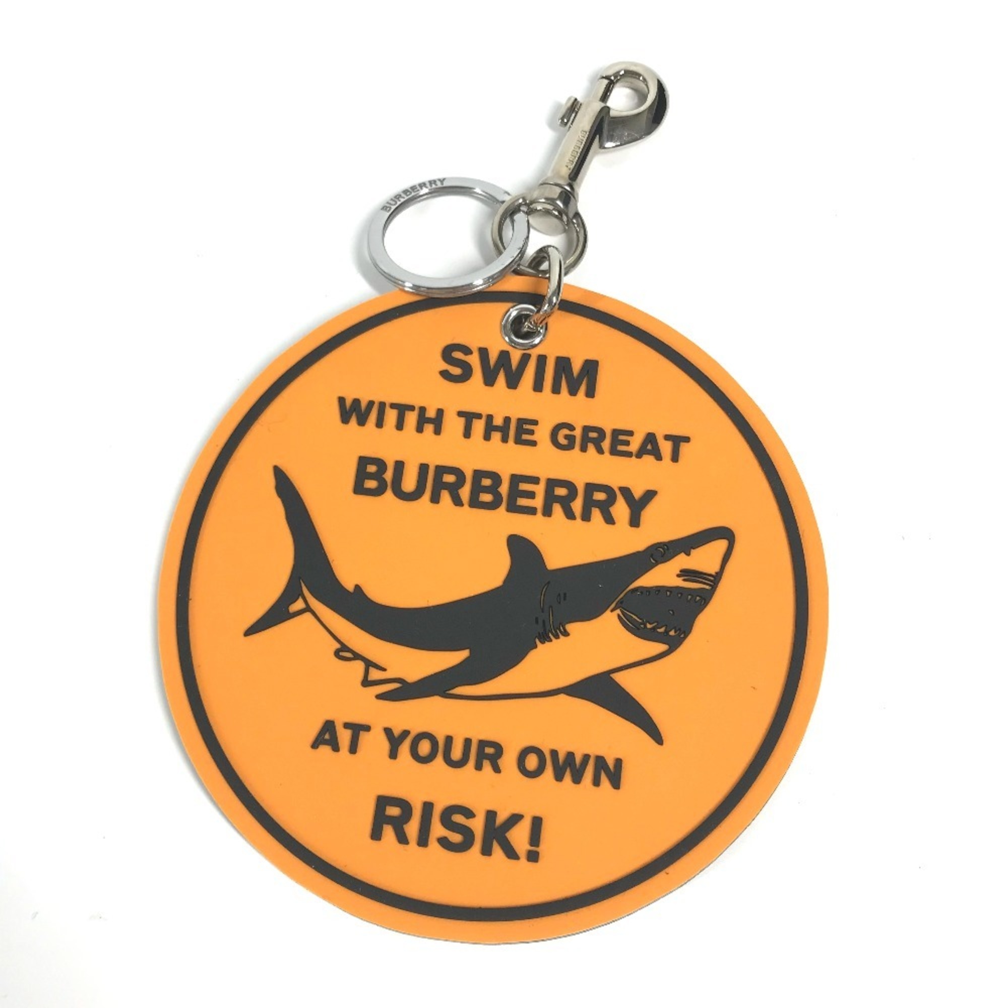 Burberry Shark Bag Charm Keychain Rubber Women’s Orange
