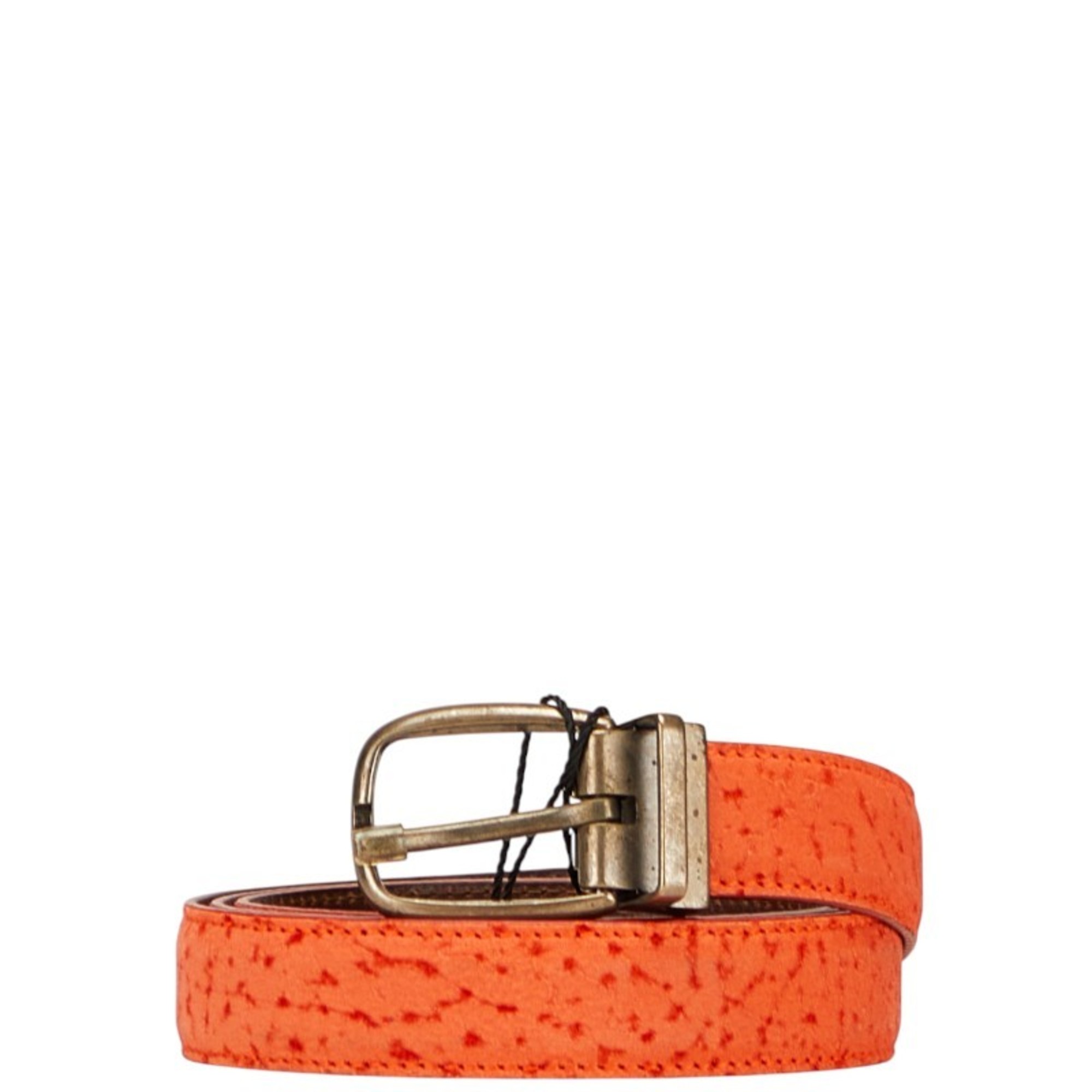 Dolce & Gabbana Men’s Orange Leather Belt 100.40 BC3953