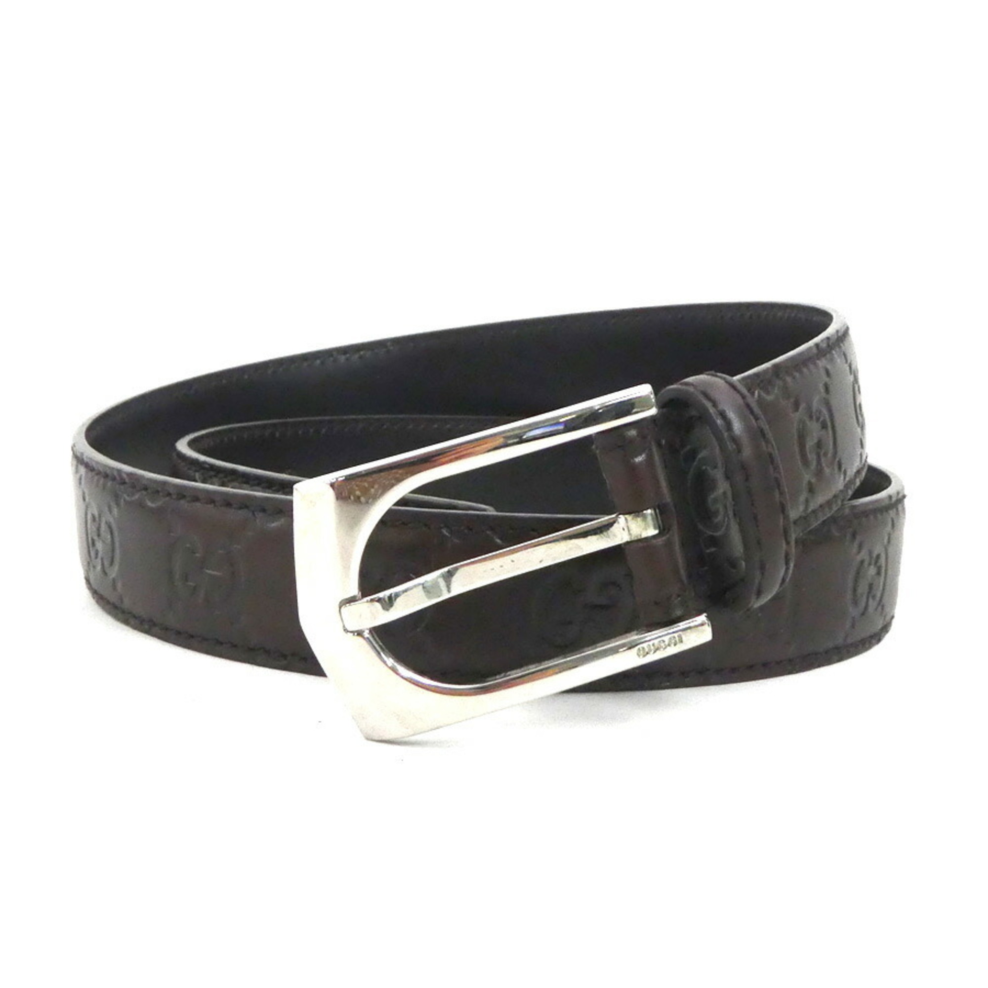 GUCCI Belt Leather Brown Men’s 170859 H31130A