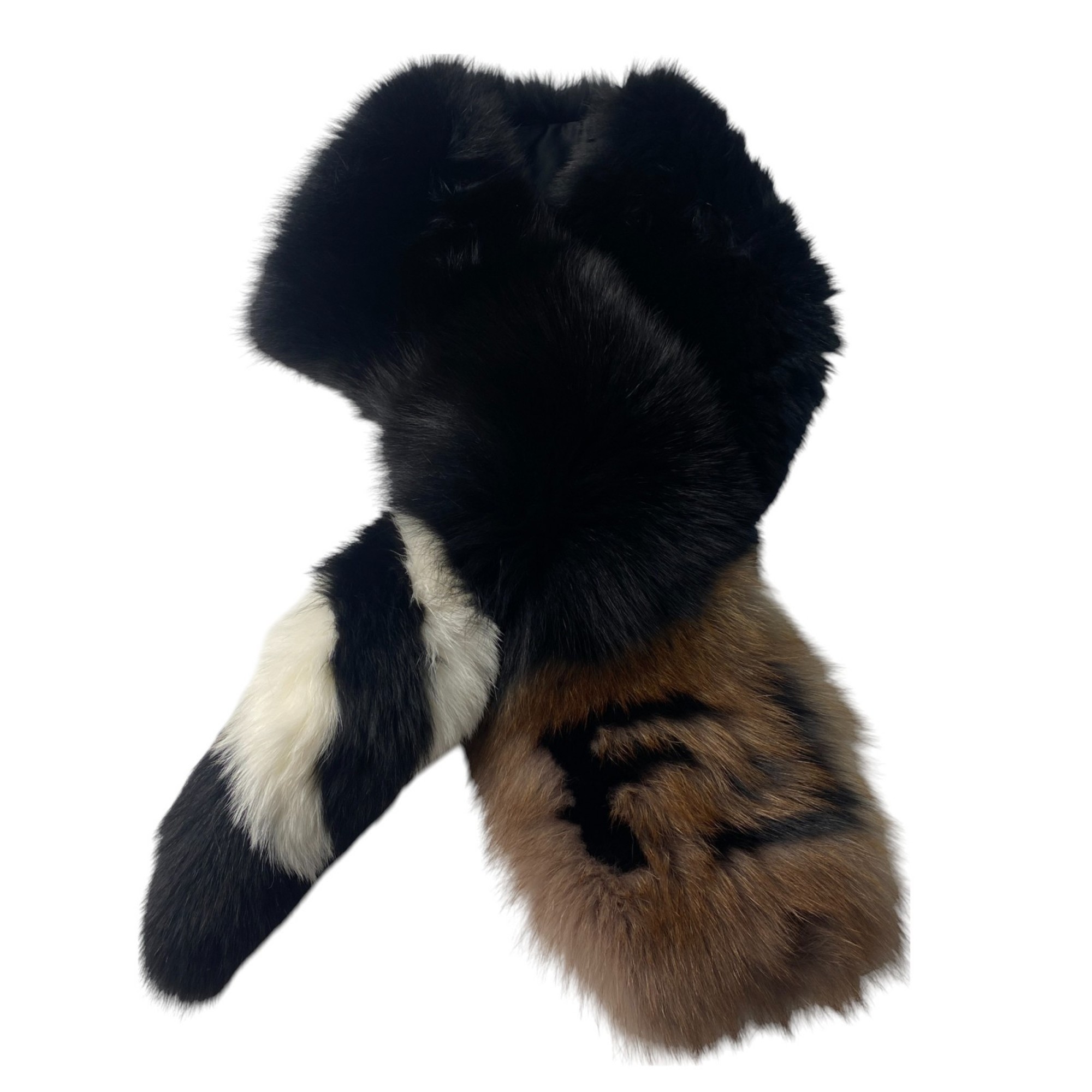 FENDI Women’s Logo Fox Fur Tippet Scarf