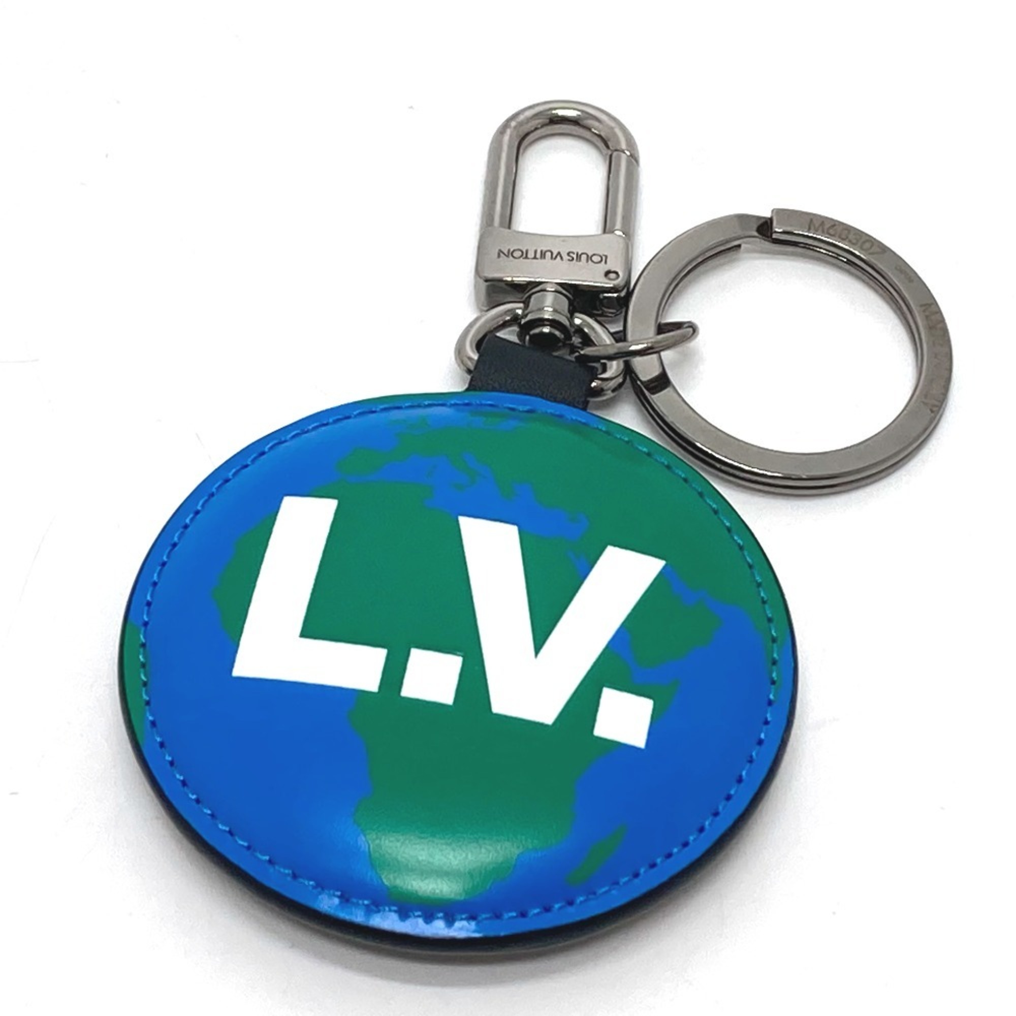 LOUIS VUITTON M68307 Monogram Porte-ClÃ©s Padded Charm Keychain, Canvas, Men’s, Brown/Blue