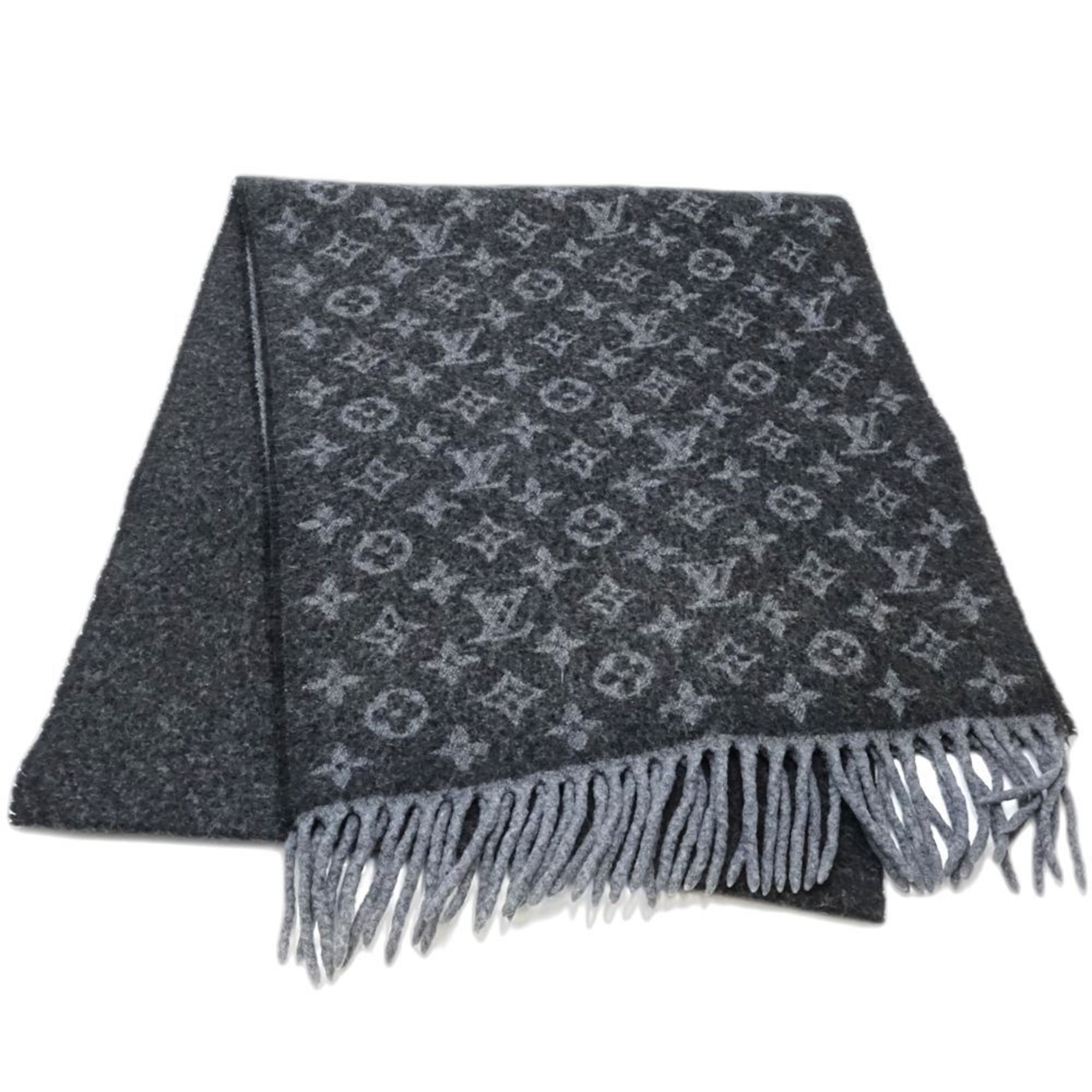 LOUIS VUITTON Louis Vuitton Scarf/Shawl M71607 Echarpe Monogram Gradient Black/Grey Women’s 181770
