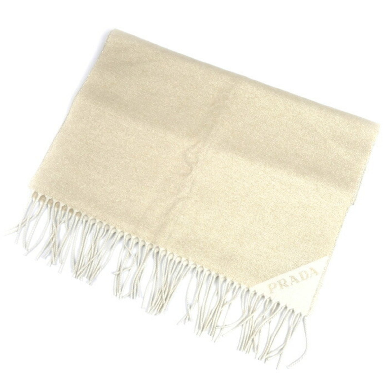 PRADA Prada Jacquard Evening Scarf, Gold and White, 1FS091_DGI_F0X0A, IC Chip, Silk, Cashmere, Lurex, Women’s