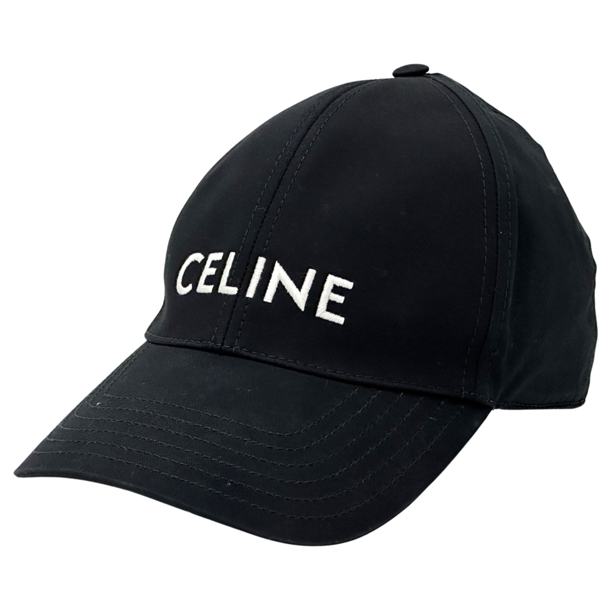 Celine Cap Women’s Men’s Brand Cotton Black M Logo Simple