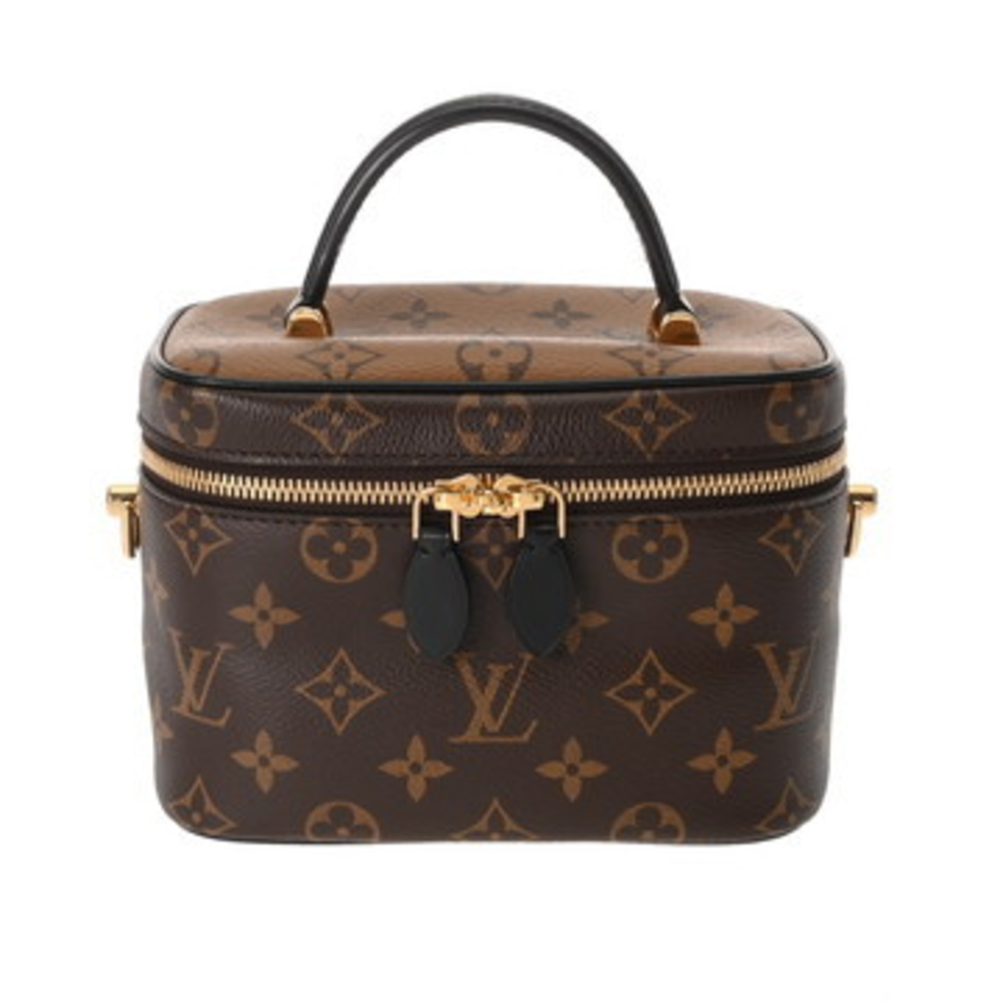LOUIS VUITTON Monogram Reverse Vanity NV PM (Old Model, Brown) M45165 Women’s Canvas Bag