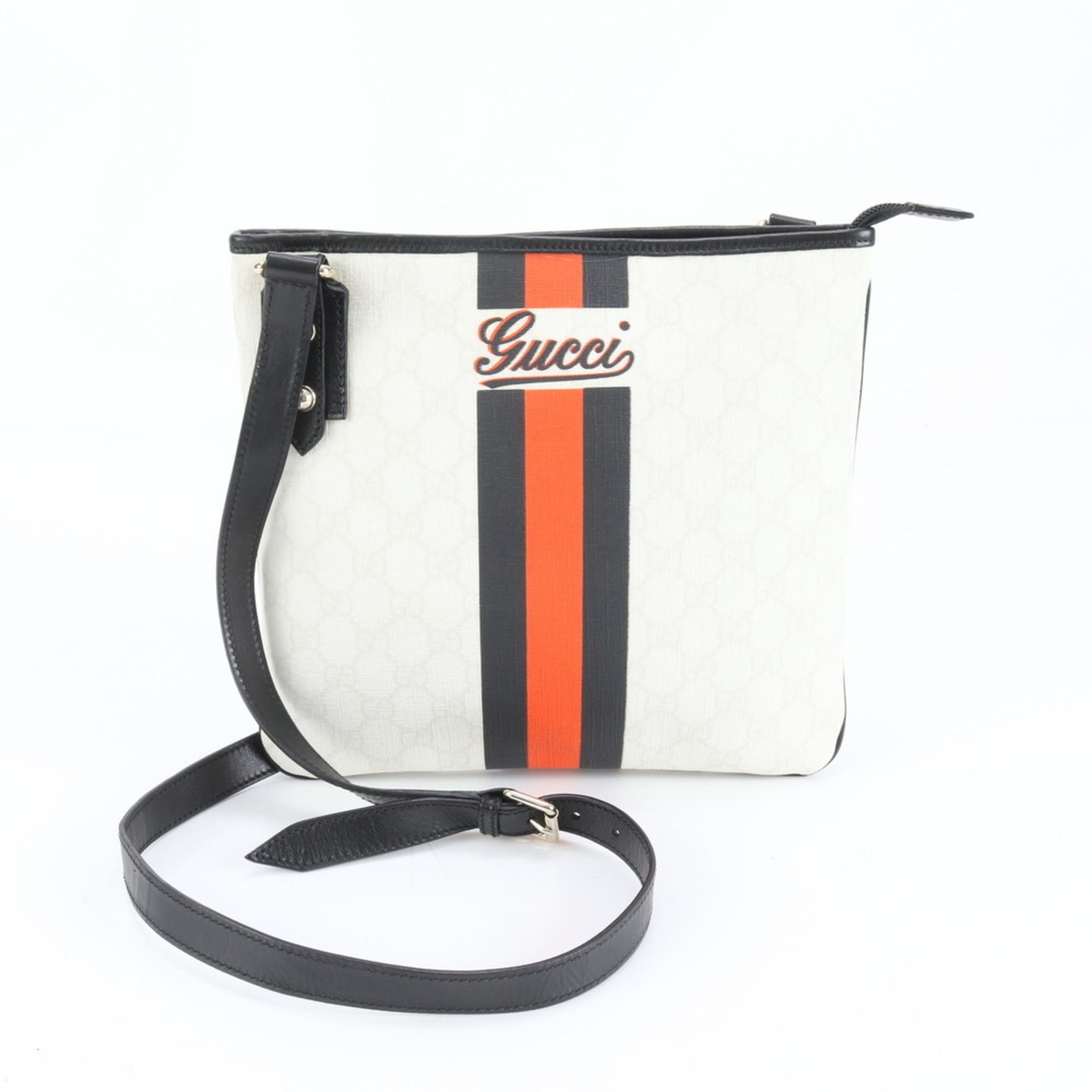 Gucci GG Supreme Sherry Line 239347 Leather Messenger Shoulder Bag for Men