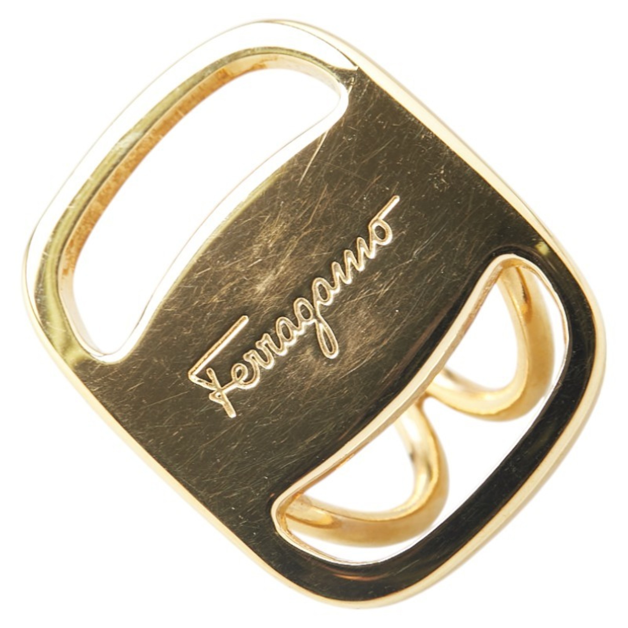 Salvatore Ferragamo Vara Scarf Ring, Gold Plated, Women’s