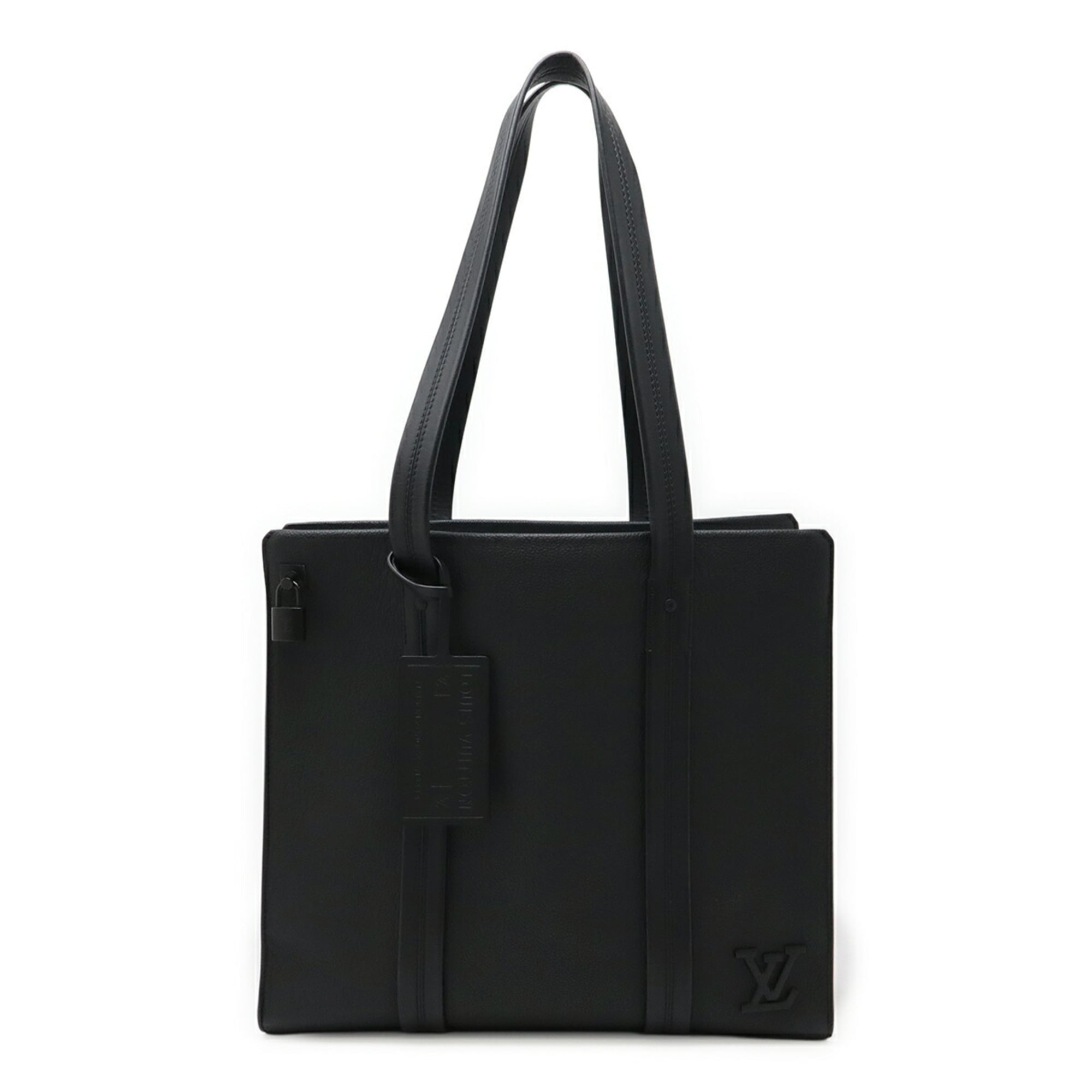 LOUIS VUITTON LV Aerogram Take-Off Tote Shoulder Bag Leather Noir Black M57308