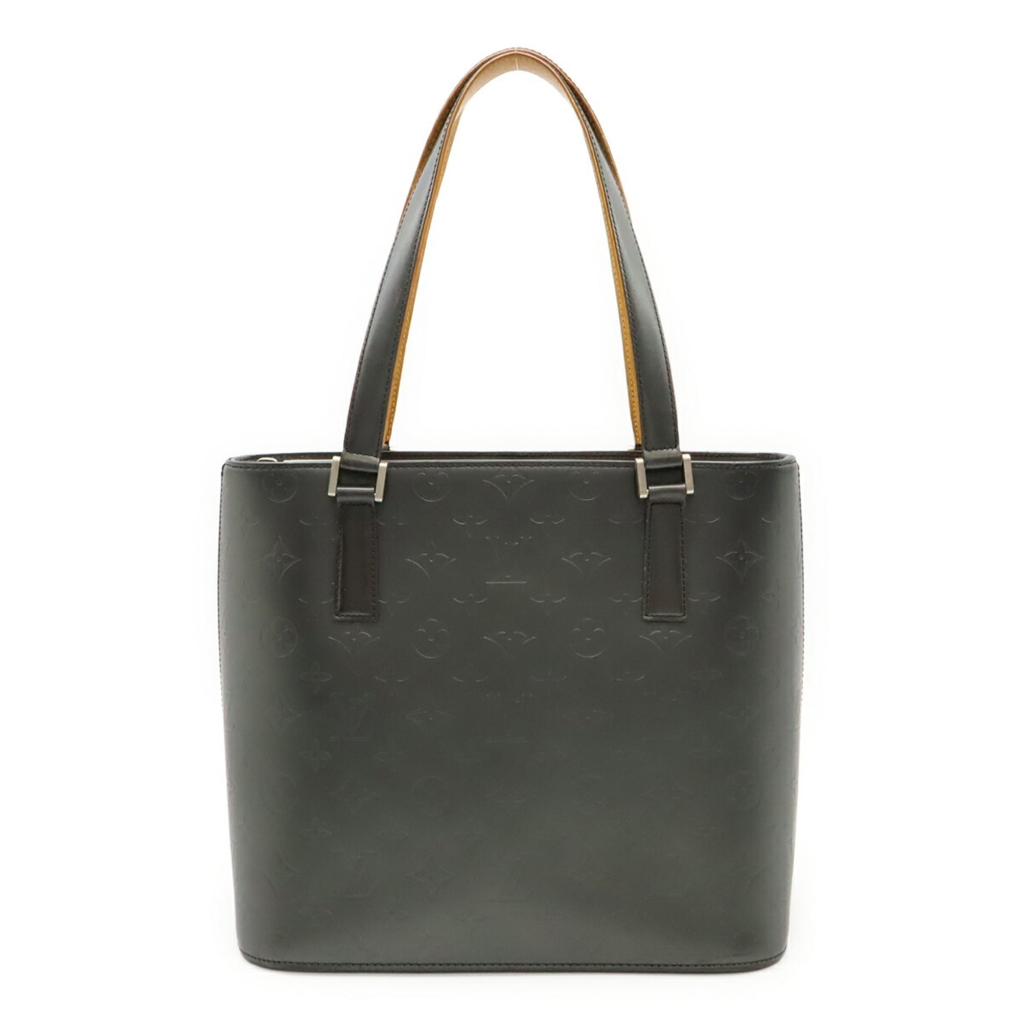 LOUIS VUITTON Monogram Matte Stockton Tote Bag/Shoulder Bag in Black Leather (M55112)