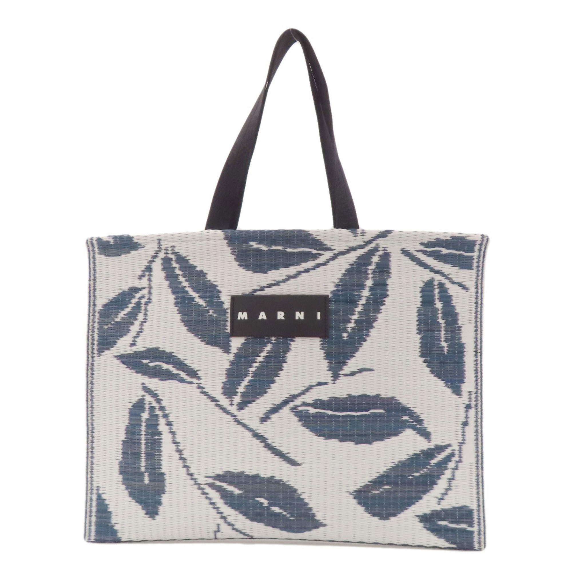 MARNI Folding Tote Bag, Plant Pattern, Polypropylene, Women’s