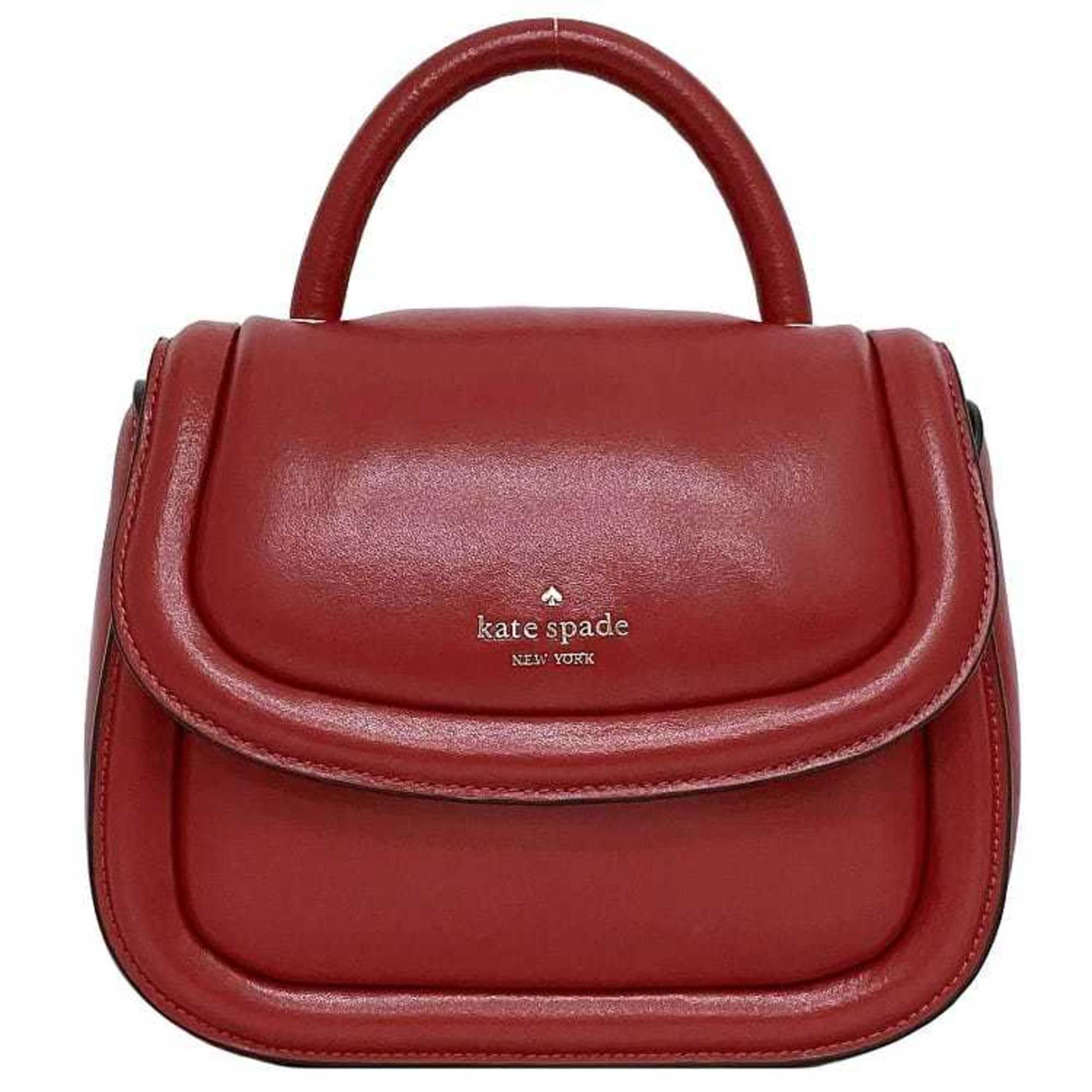 Kate Spade Handbag Red KA791 T8B ec-20622 Puffer Bag Leather Women’s Compact