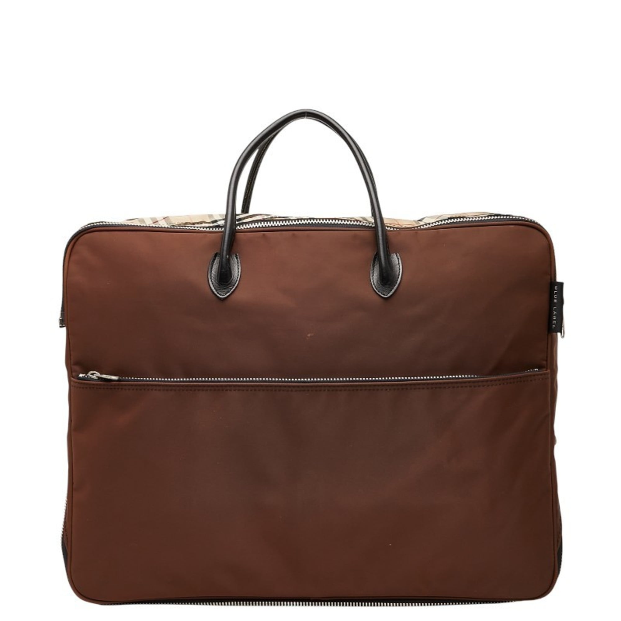 Burberry Nova Check Handbag in Beige and Brown Nylon Leather for Women.