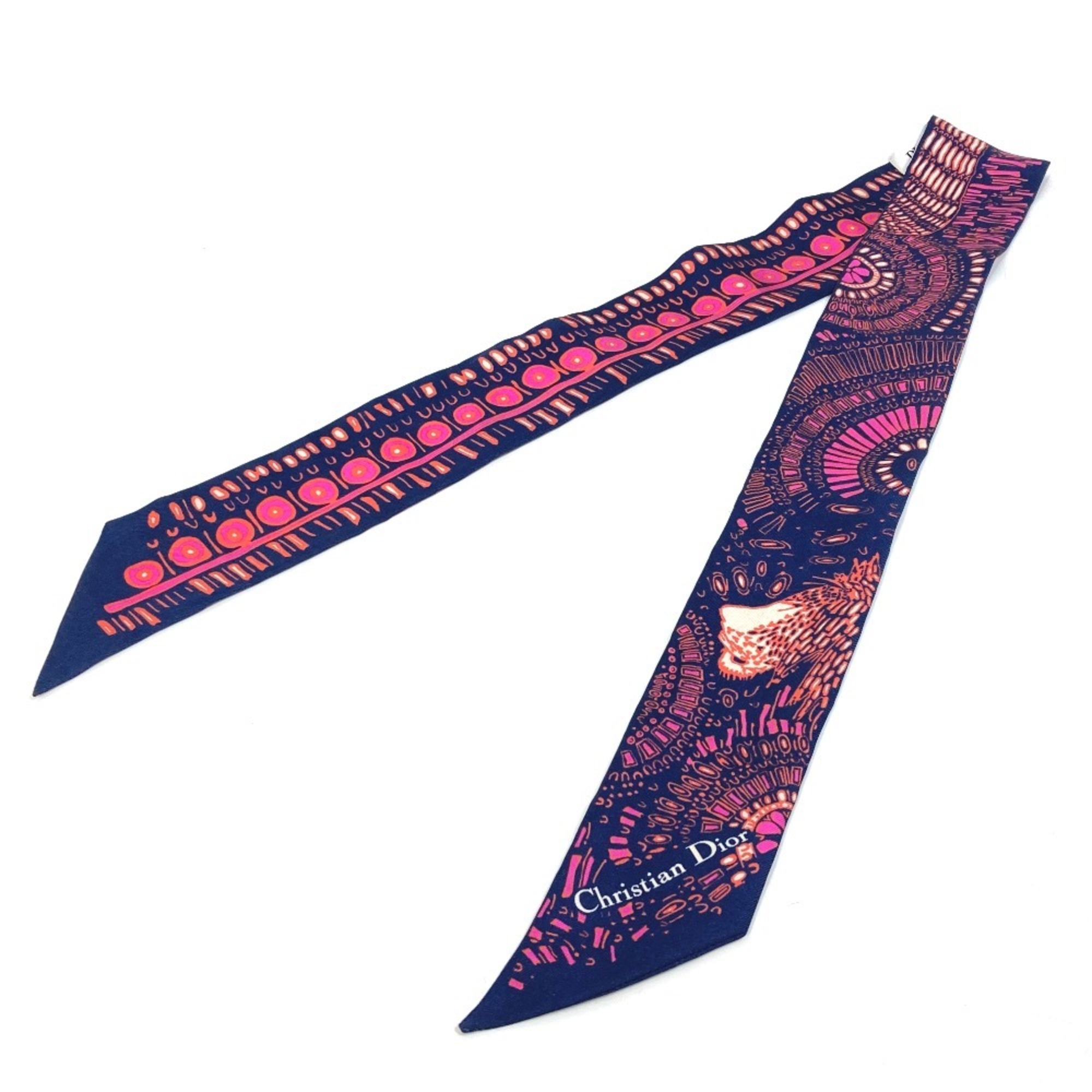 Christian Dior Dior Mitza Bandeau Scarf, Silk, Women’s, Navy