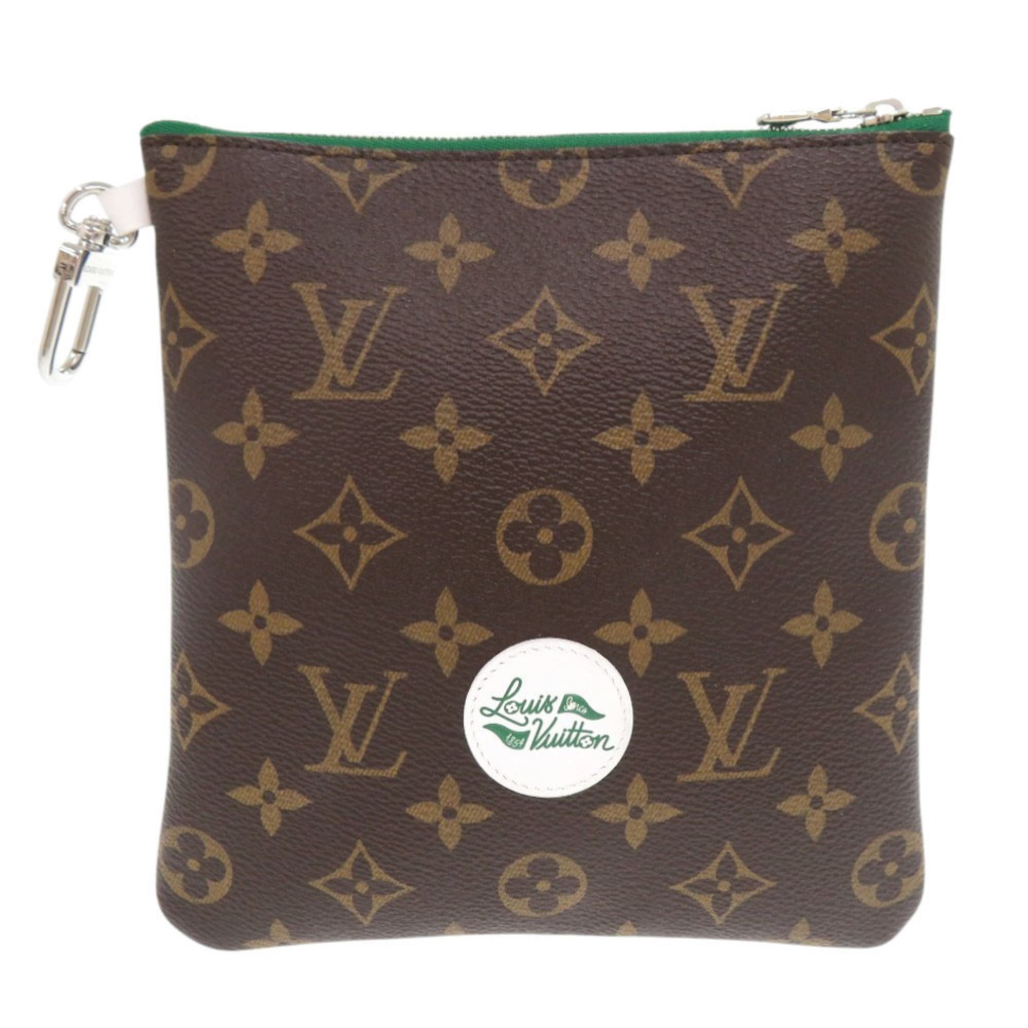 Like new Louis Vuitton Golf Accessory Pouch Monogram GI1298 Brown 0712 LOUIS VUITTON