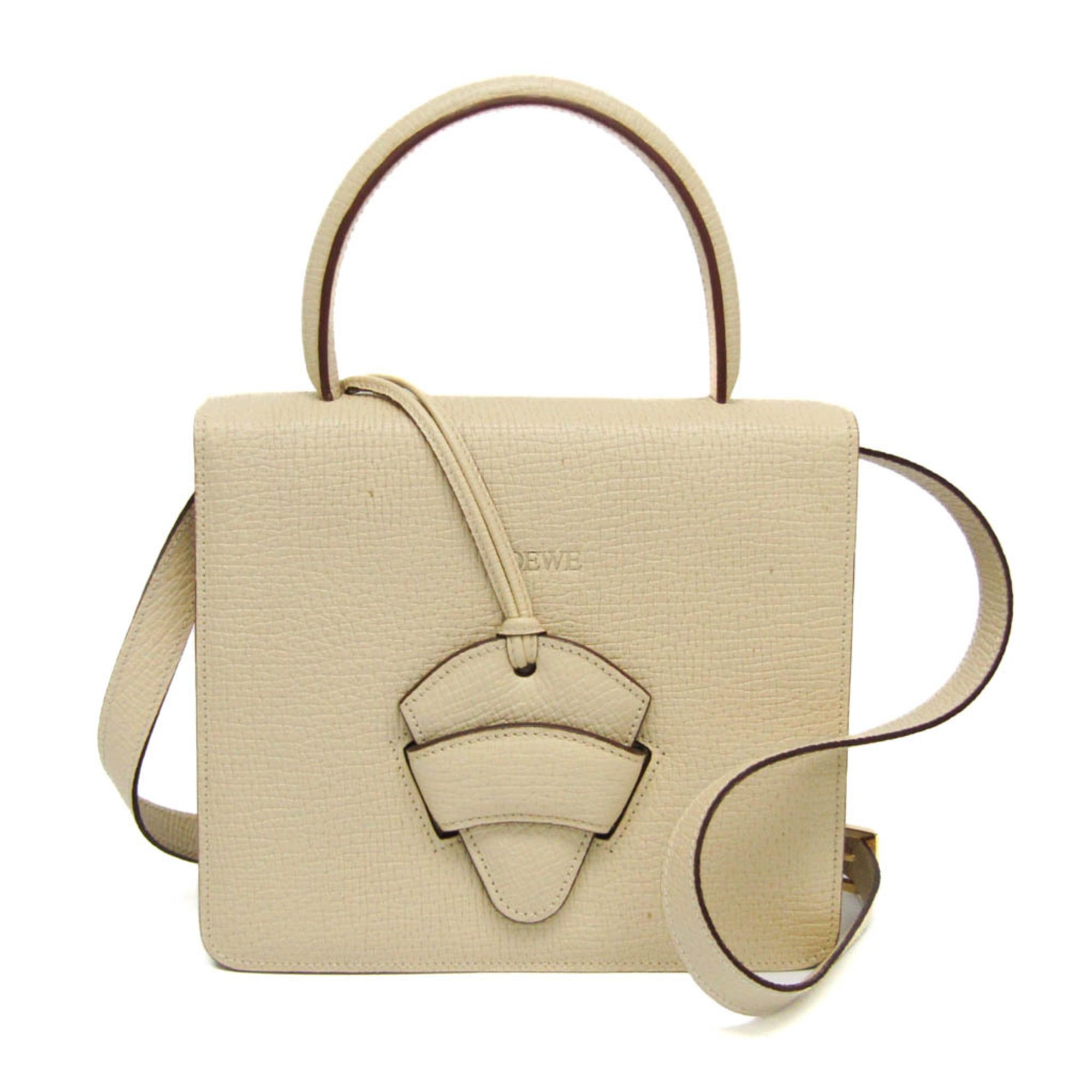 Loewe Barcelona Women’s Leather Handbag,Shoulder Bag Cream
