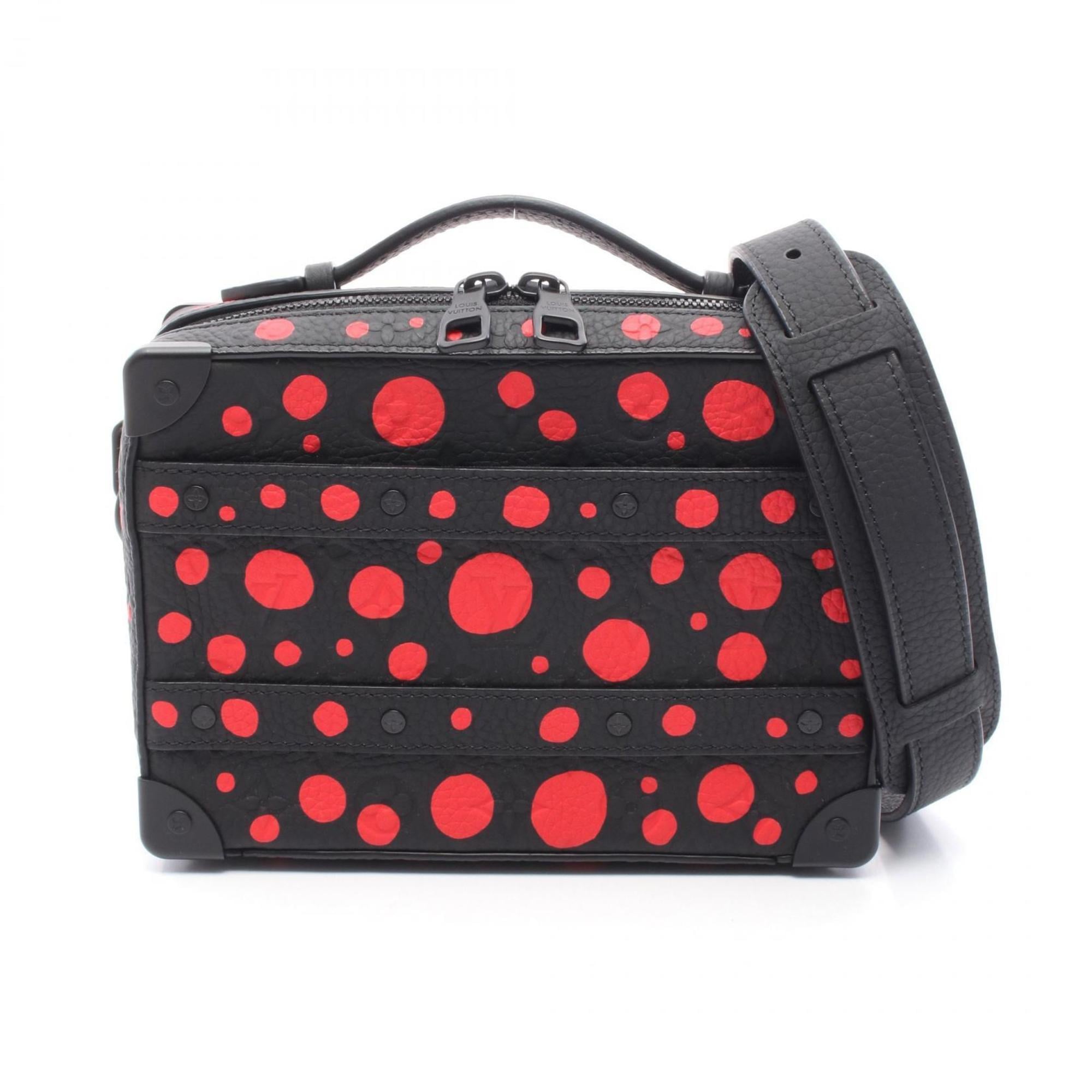 LOUIS VUITTON LV x YK Handle Soft Trunk Handbag Leather Monogram Taurillon Women’s Black Red M21677