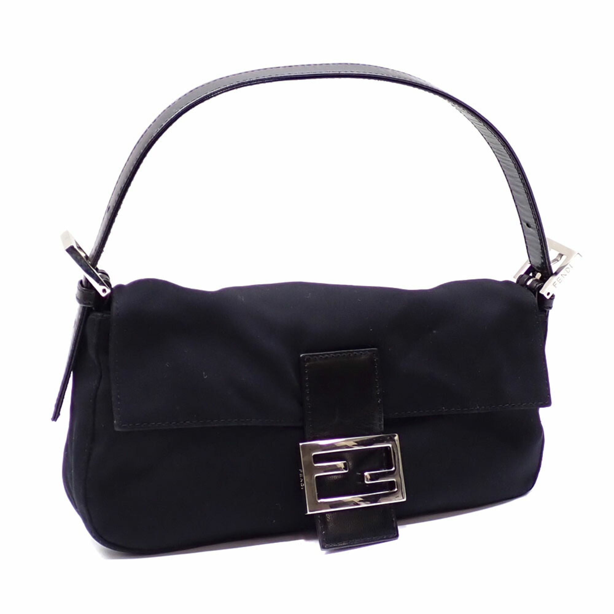 Fendi Mamma Bucket Handbag, Women’s, Black Nylon and Leather, 62MD844