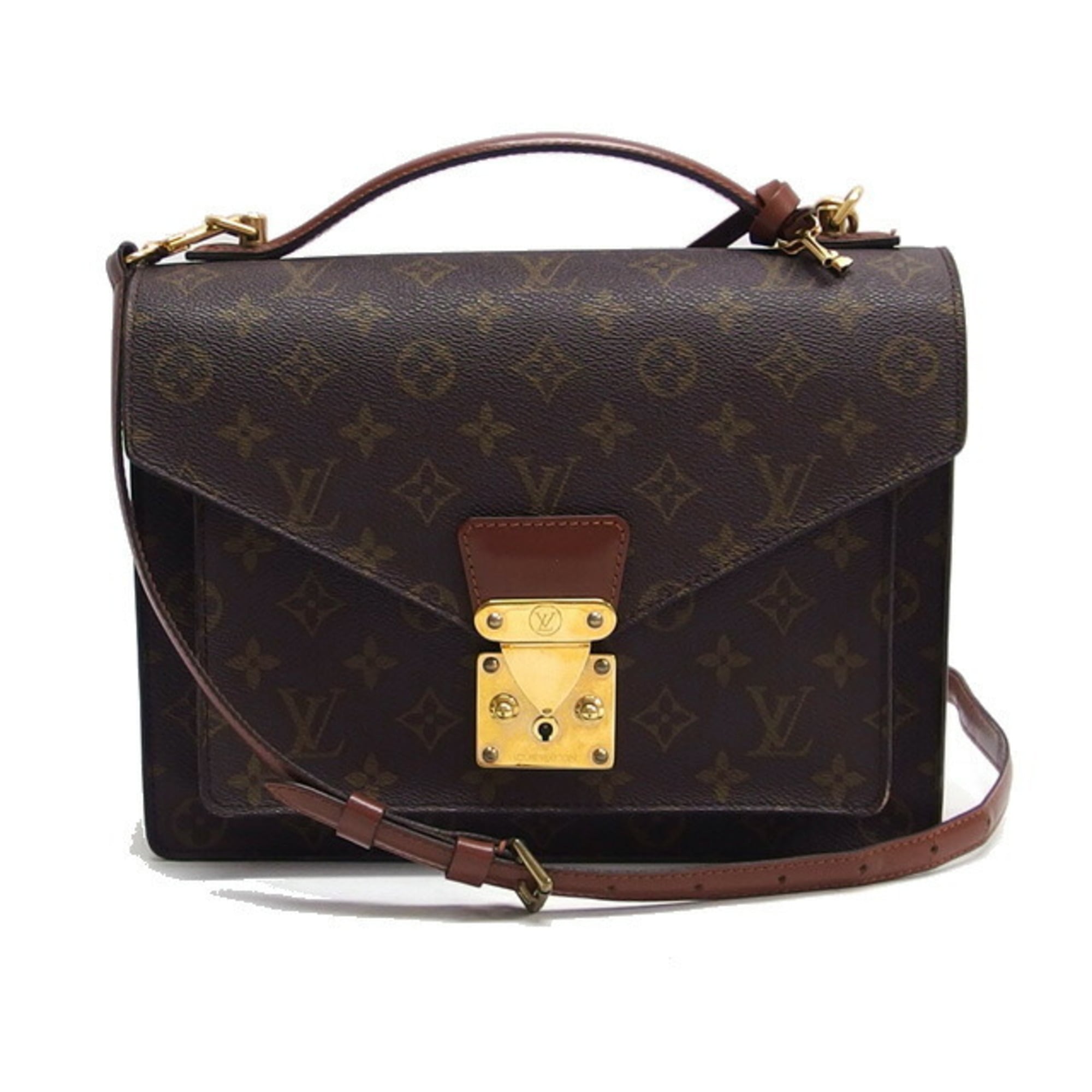 Louis Vuitton Monogram M51185 Men’s Handbag,Shoulder Bag Brown,Galle,Monogram