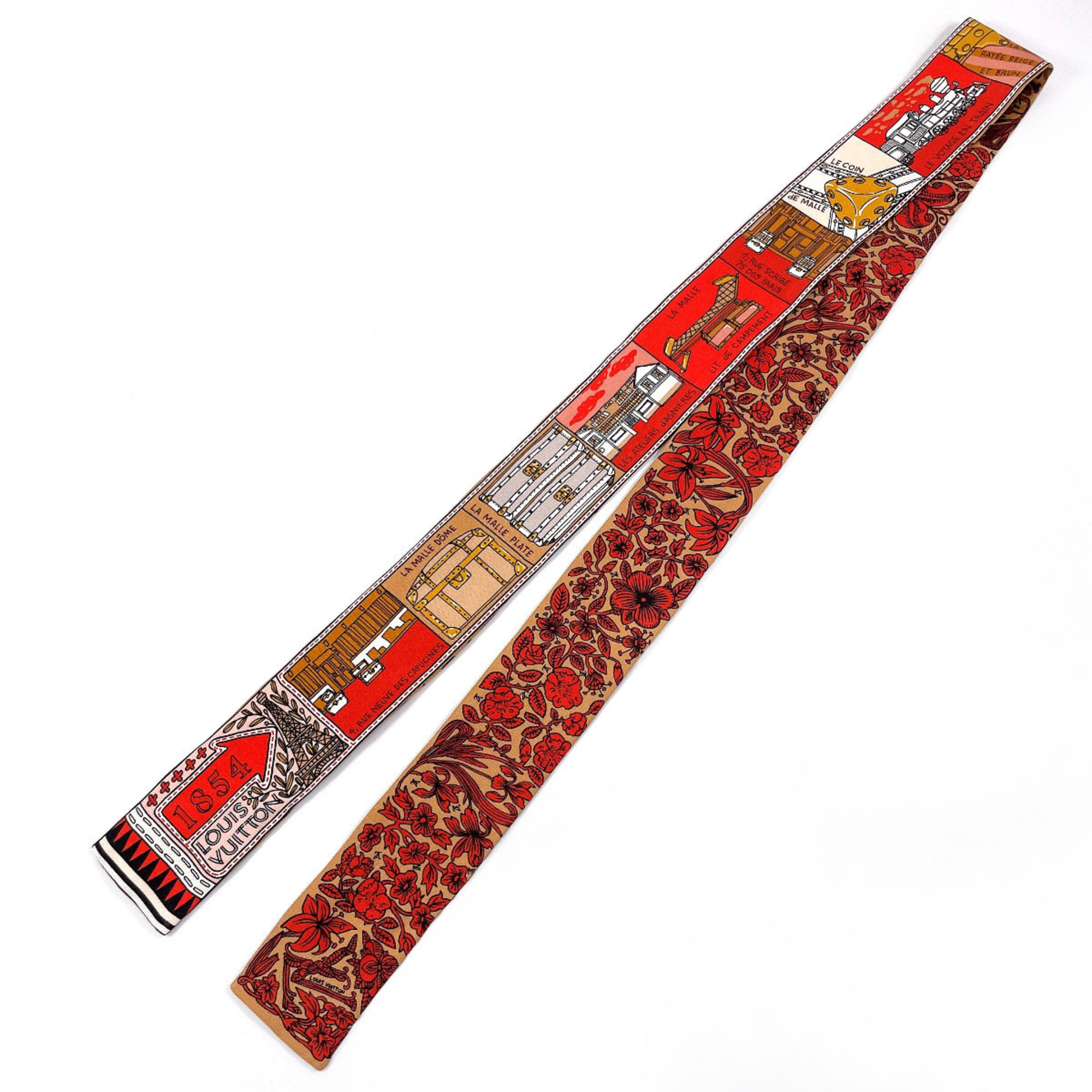 LOUIS VUITTON BB Jeu de Louis Bandeau M70856 Silk Scarf/Muffler Red Women’s